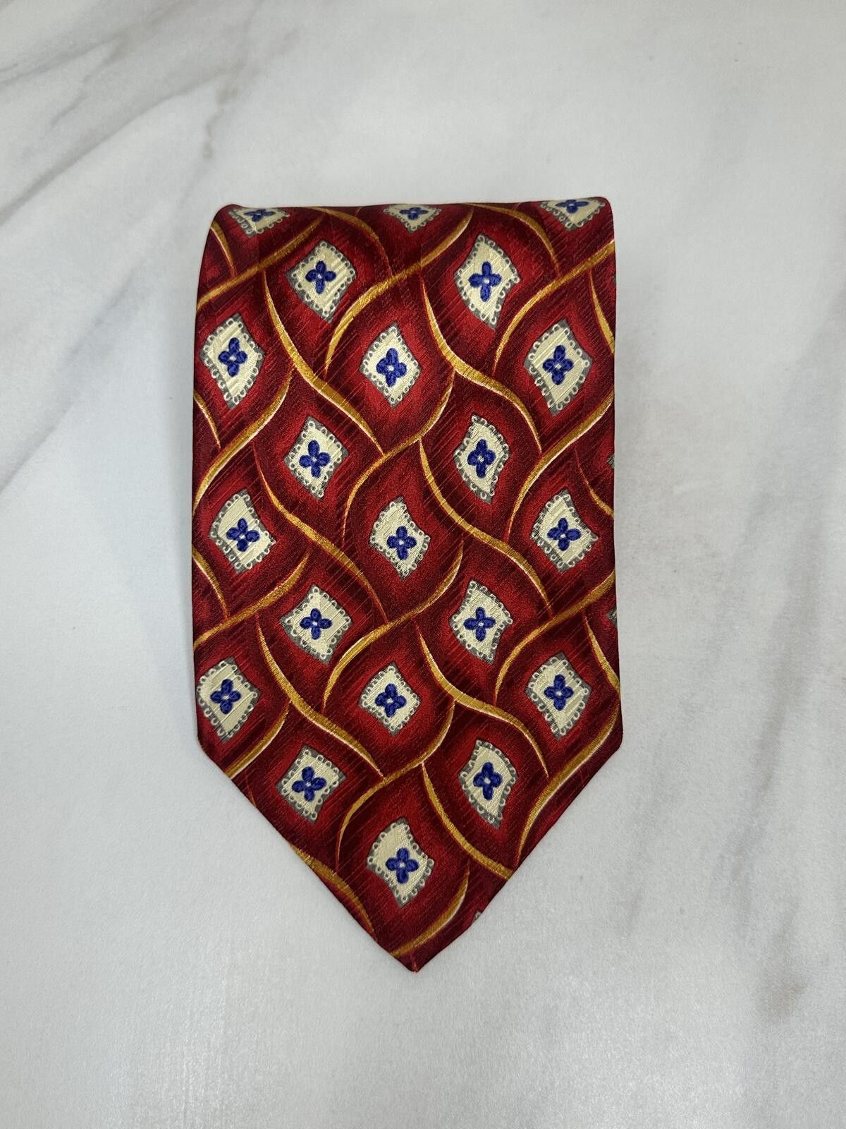 Robert Talbott Vintage Robert Talbott Best of Class silk tie red/cream/blue Size ONE SIZE - 1 Thumbnail