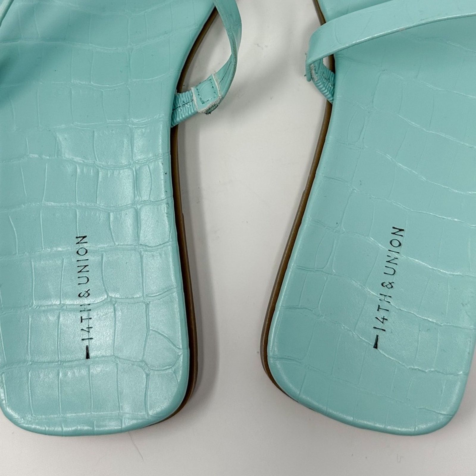 14th & Union 14th & Union Cece Blue Toe Thong Sandals, NEW Size 7 Size US 7 / IT 37 - 14 Thumbnail