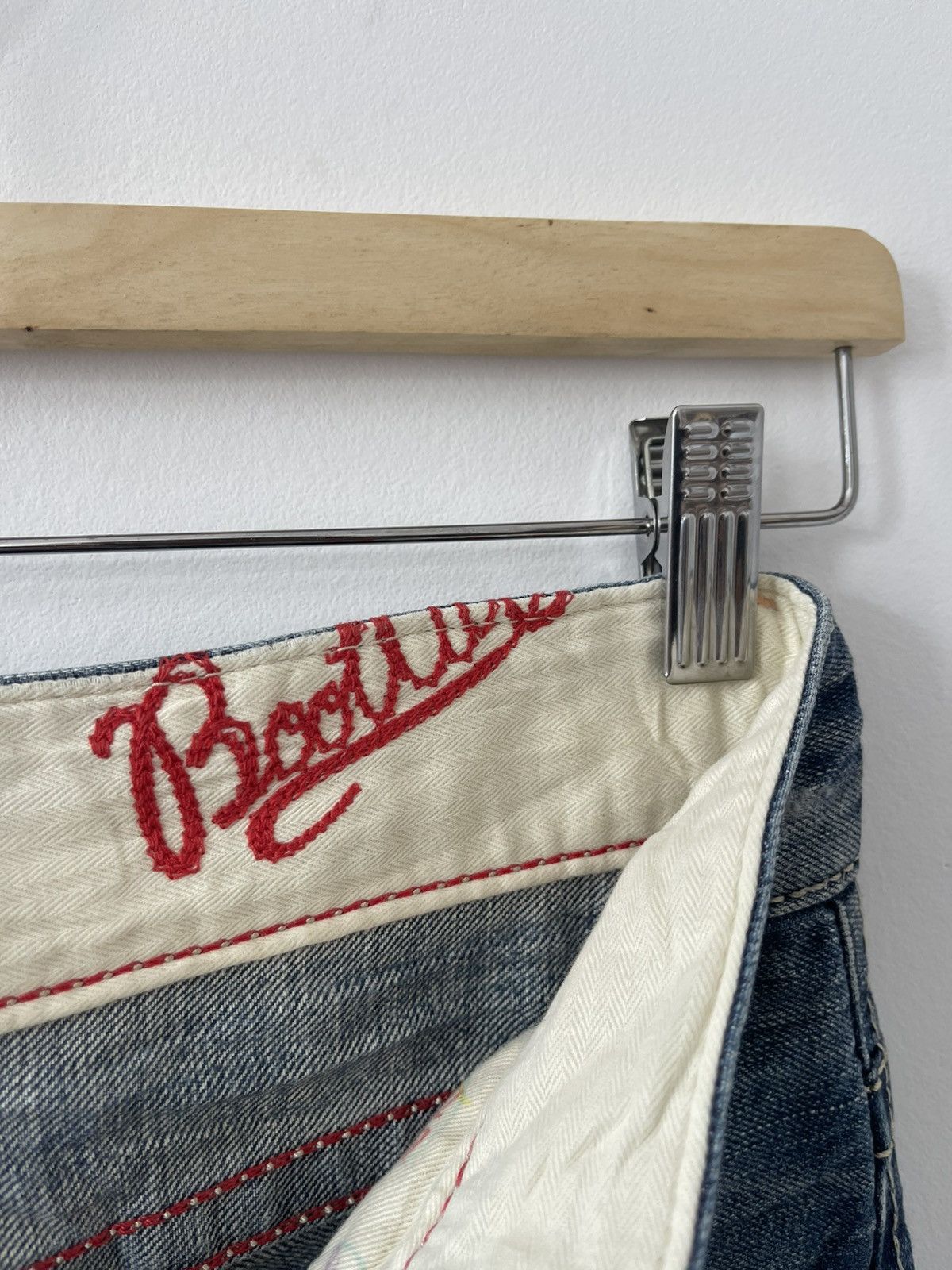 Edwin Rare Vintage EDWIN Blue Trip Boot Cut Flare Japan Denim Size 28" / US 6 / IT 42 - 17 Thumbnail