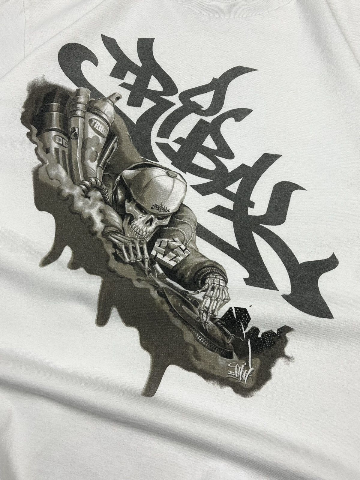 Tribal Streetwear × Vintage Vintage Tribal USA Tee Shirt Rare Skull Print Y2K Size US L / EU 52-54 / 3 - 4 Thumbnail
