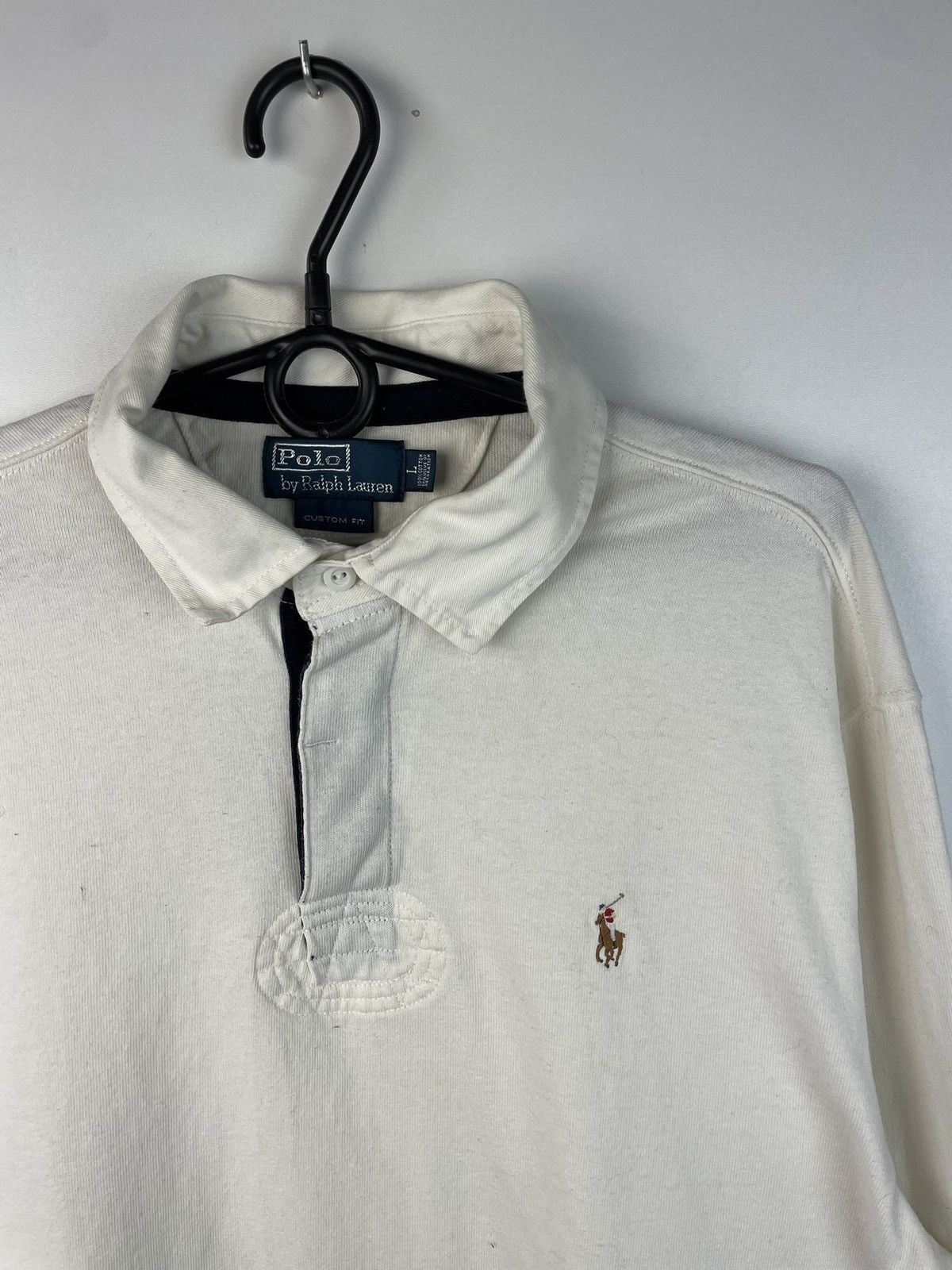 Polo Ralph Lauren × Vintage Polo Ralph Lauren Vintage Long Sleeve T Shirt Beige Size L Size US L / EU 52-54 / 3 - 2 Thumbnail