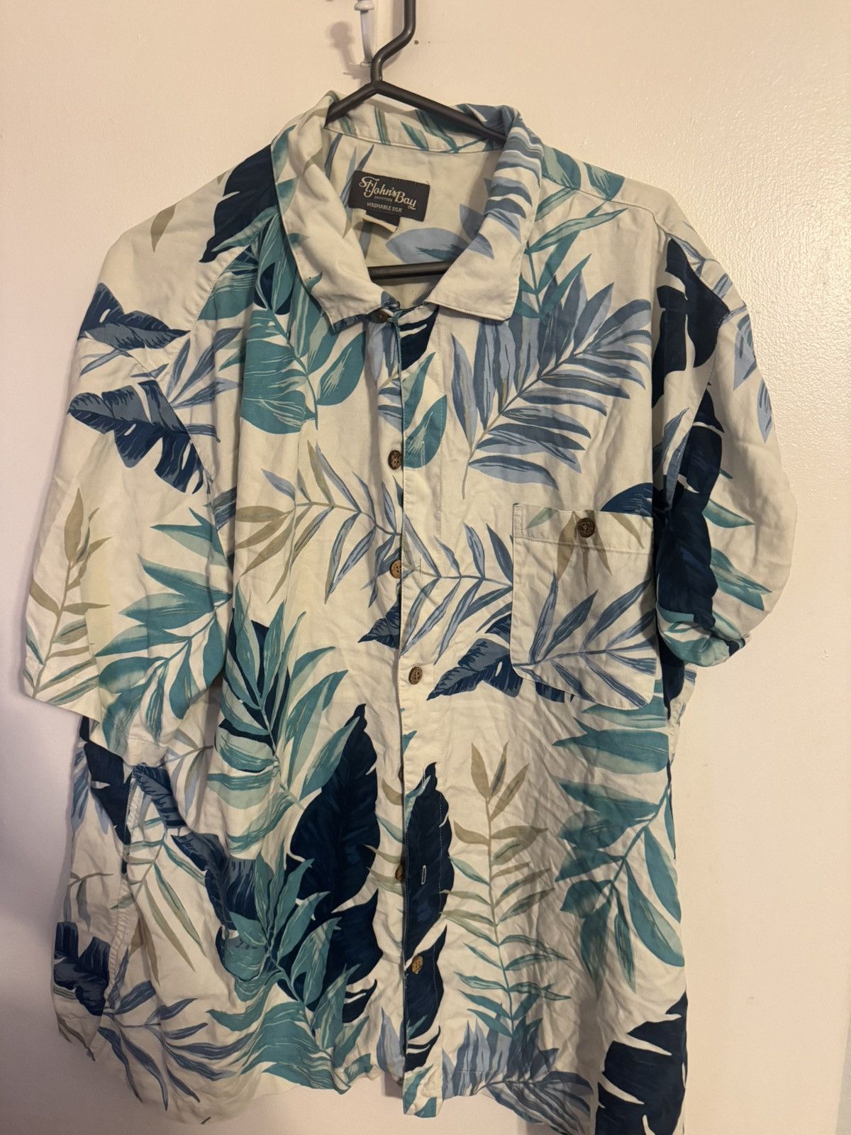 St. Johns Bay St. John’s Bay Men’s XXL Tropical Leaf Print Short Sleeve Size US XXL / EU 58 / 5 - 1 Thumbnail