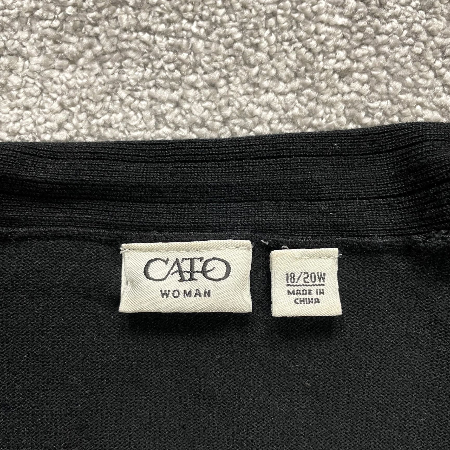 Vintage Cato Sweater Cardigan Women 18/20 Solid Black Long Sleeve Knit Casual All Seasons Raglan Sleeve Vintage No Size XXL / US 16-18 / IT 52-54 - 5 Thumbnail