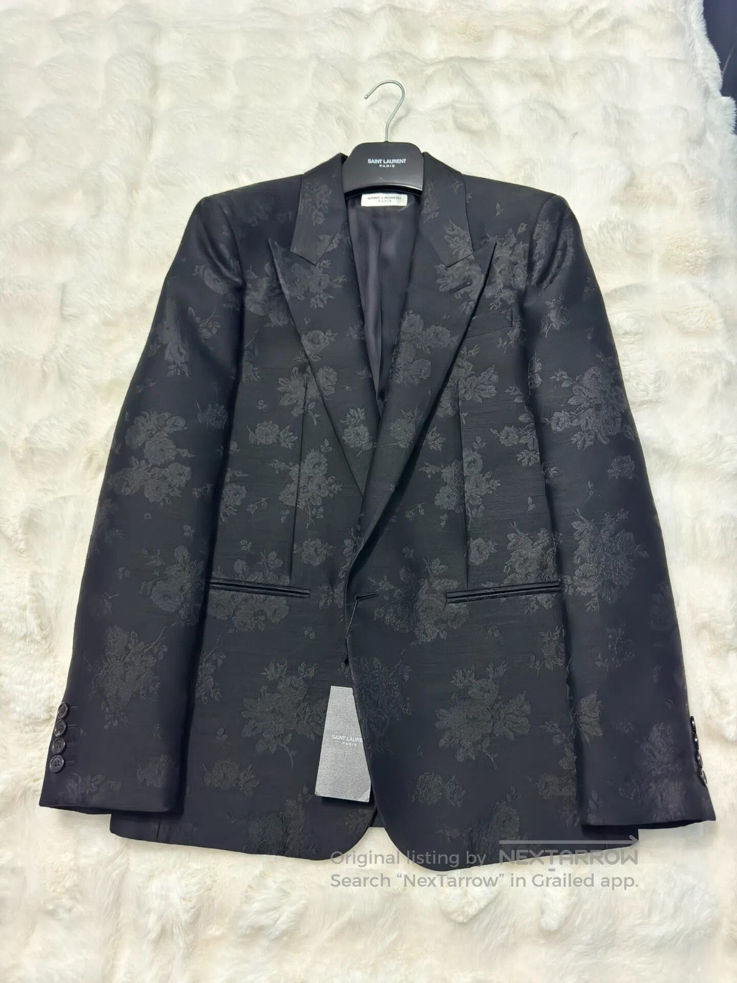 Saint Laurent Paris Saint Laurent Paris Rose embroidery suit suit| Size US S / EU 44-46 / 1 - 1 Thumbnail