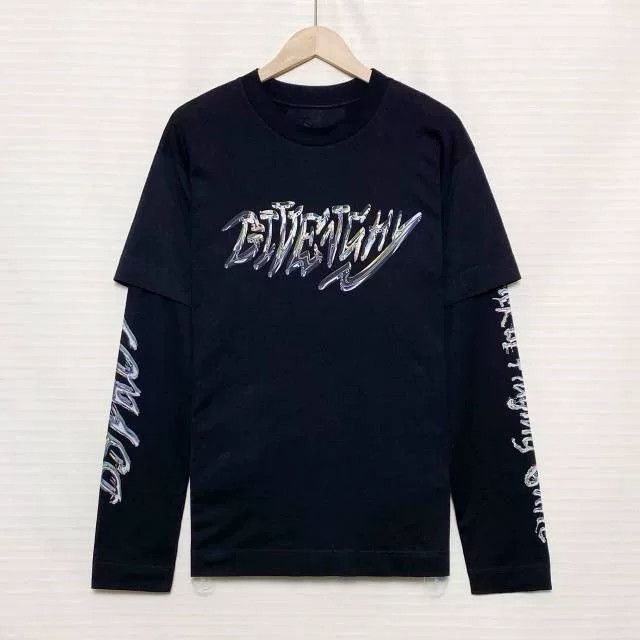 Givenchy Givenchy x BSTROY FW22 Logo Print Layered T-Shirt Size US M / EU 48-50 / 2 - 1 Thumbnail