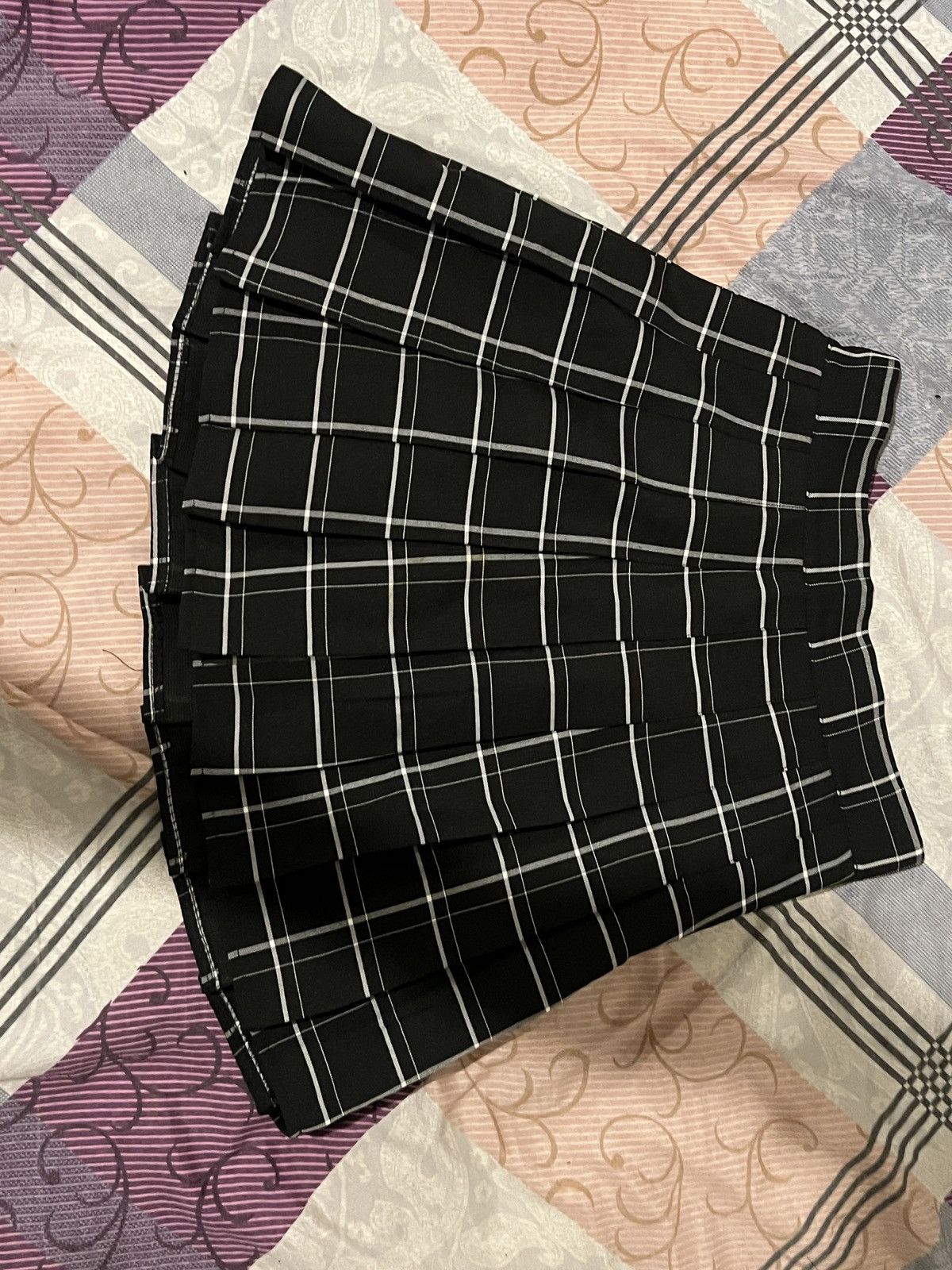 Other black and white pleated mini skirt Size 26" / US 2 / IT 38 - 2 Thumbnail