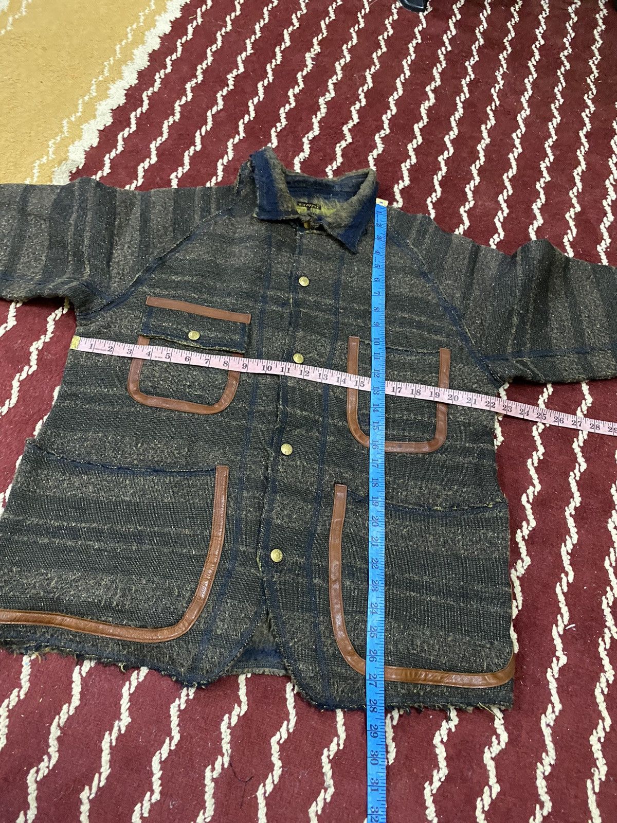 Designer KAPITAL FLEECE SNAP BUTTON WORK JACKET BROWN SIZE 3 Size US L / EU 52-54 / 3 - 15 Thumbnail