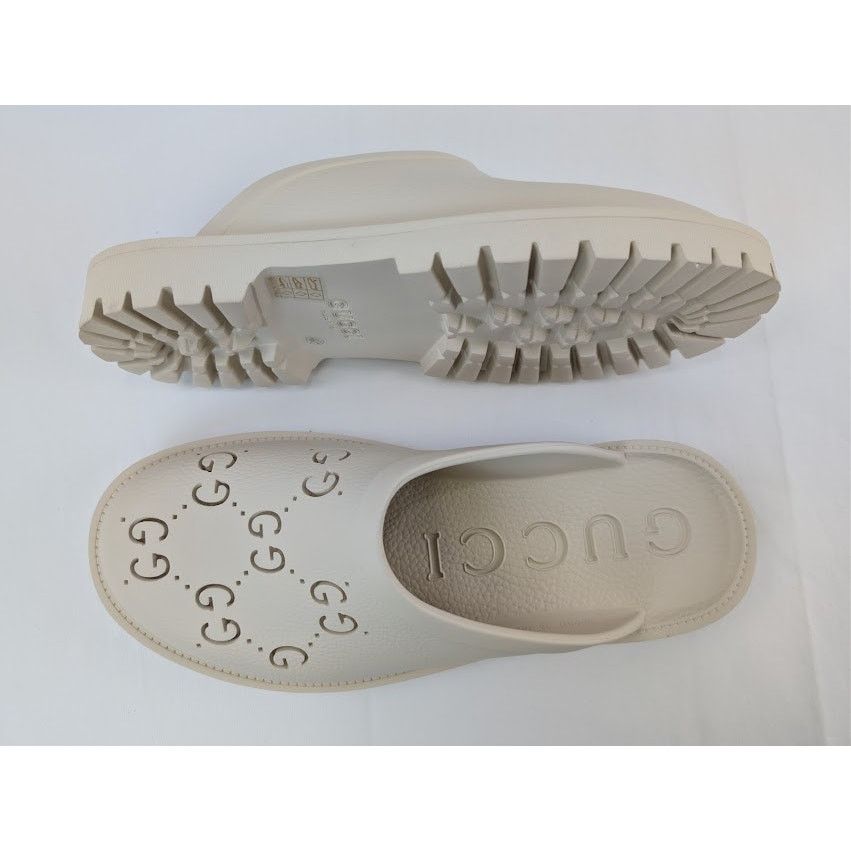 Gucci o1rshd1 GG Monogram Back Open Slip-On Sandal Size: 13.5 Size US 14 / EU 47 - 1 Thumbnail