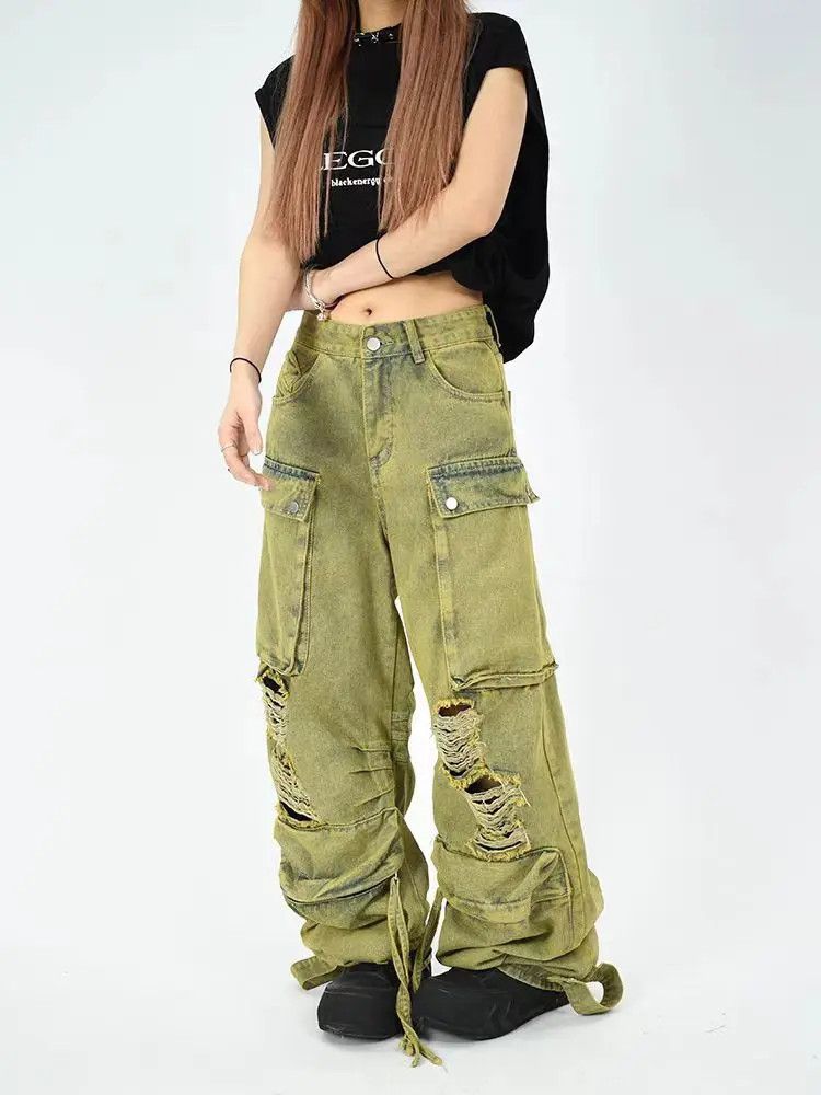 Designer × Japanese Brand Vintage Streetwear Hip Hop Loose Casual Pants Size US 33 - 1 Thumbnail