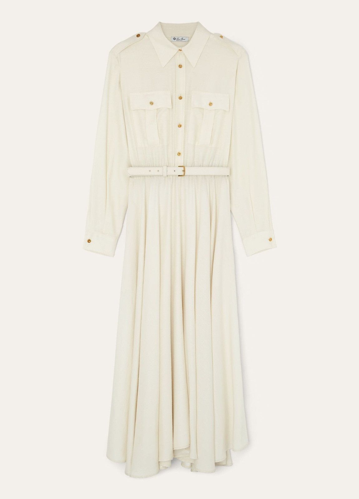 Loro Piana o1srvl11e0526 FAP2022 Lela Maxi Dress in Off White Size XS / US 0-2 / IT 36-38 - 1 Thumbnail