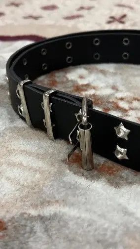 Japanese Brand Star Eye Rivet Belt Black Size ONE SIZE - 3 Thumbnail