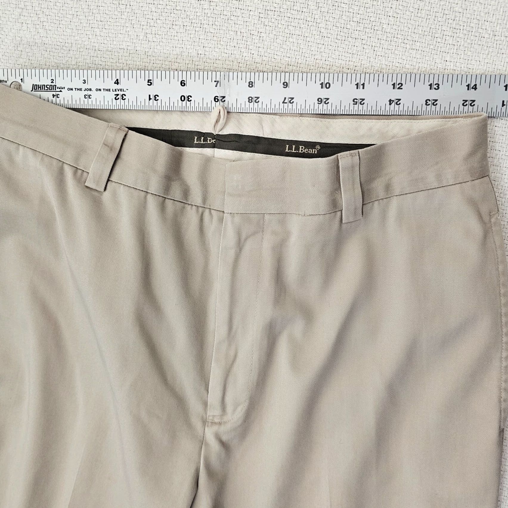 Vintage L.L. Bean Pants Men Chino Beige Flat Front Casual Size 30 Regular 29 Inseam 29 In Straight Leg Vintage No Size US 30 / EU 46 - 4 Thumbnail