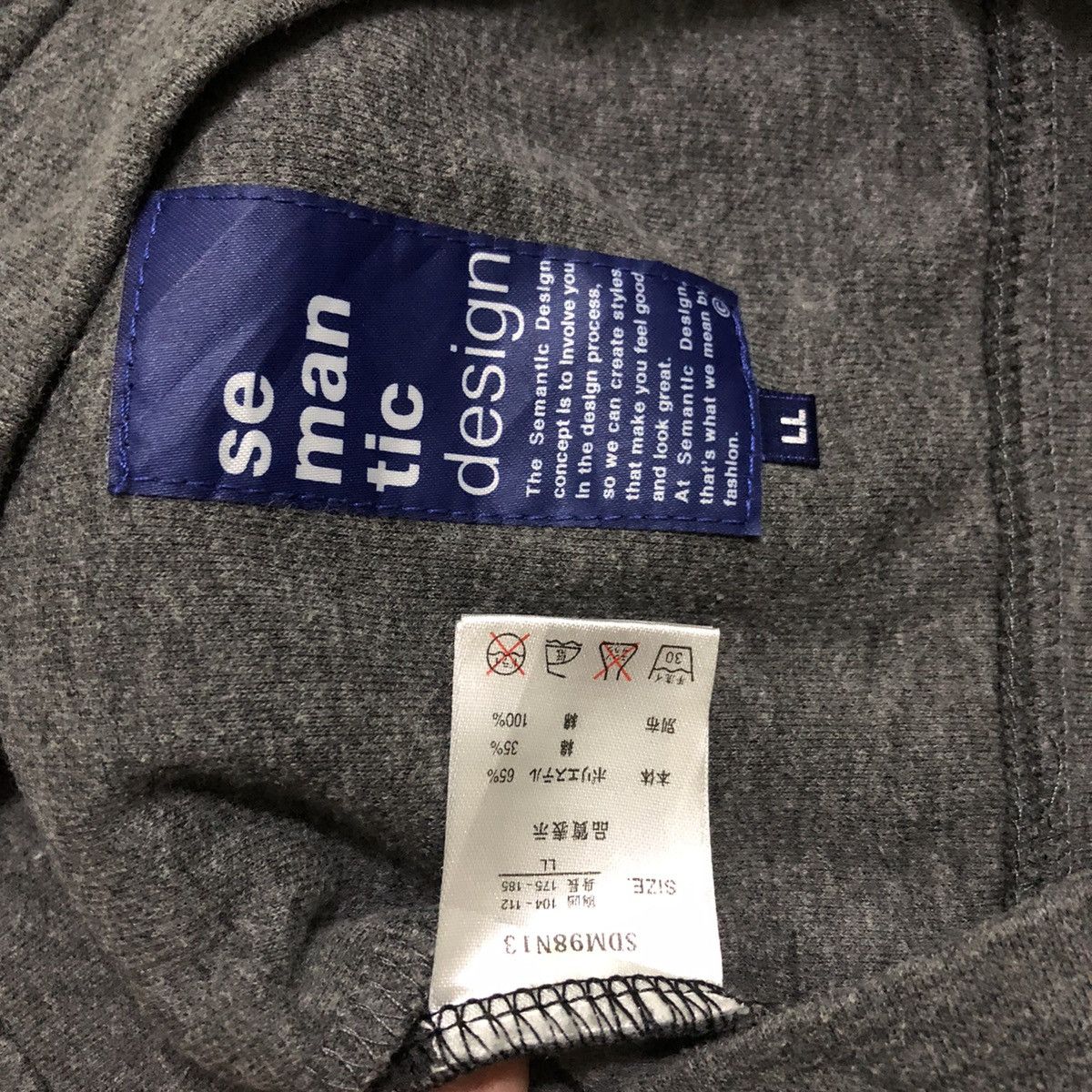 Japanese Brand × semanticdesign Rare Semantic Design Punk Plaid/Grey Button Up Hoodie Size US S / EU 44-46 / 1 - 5 Thumbnail