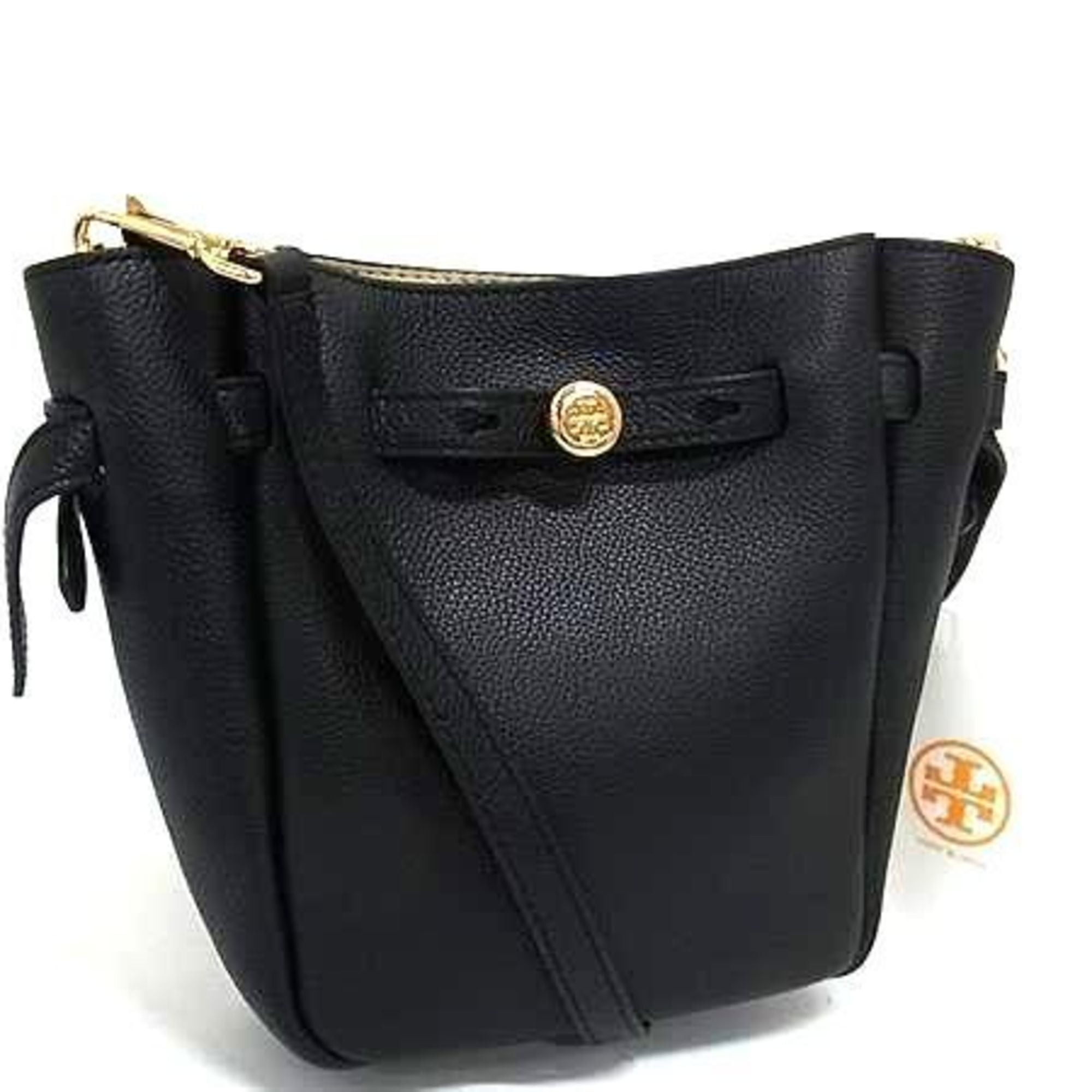 Tory Burch Romy Small Crossbody Shoulder Bag In Black Leather For Women