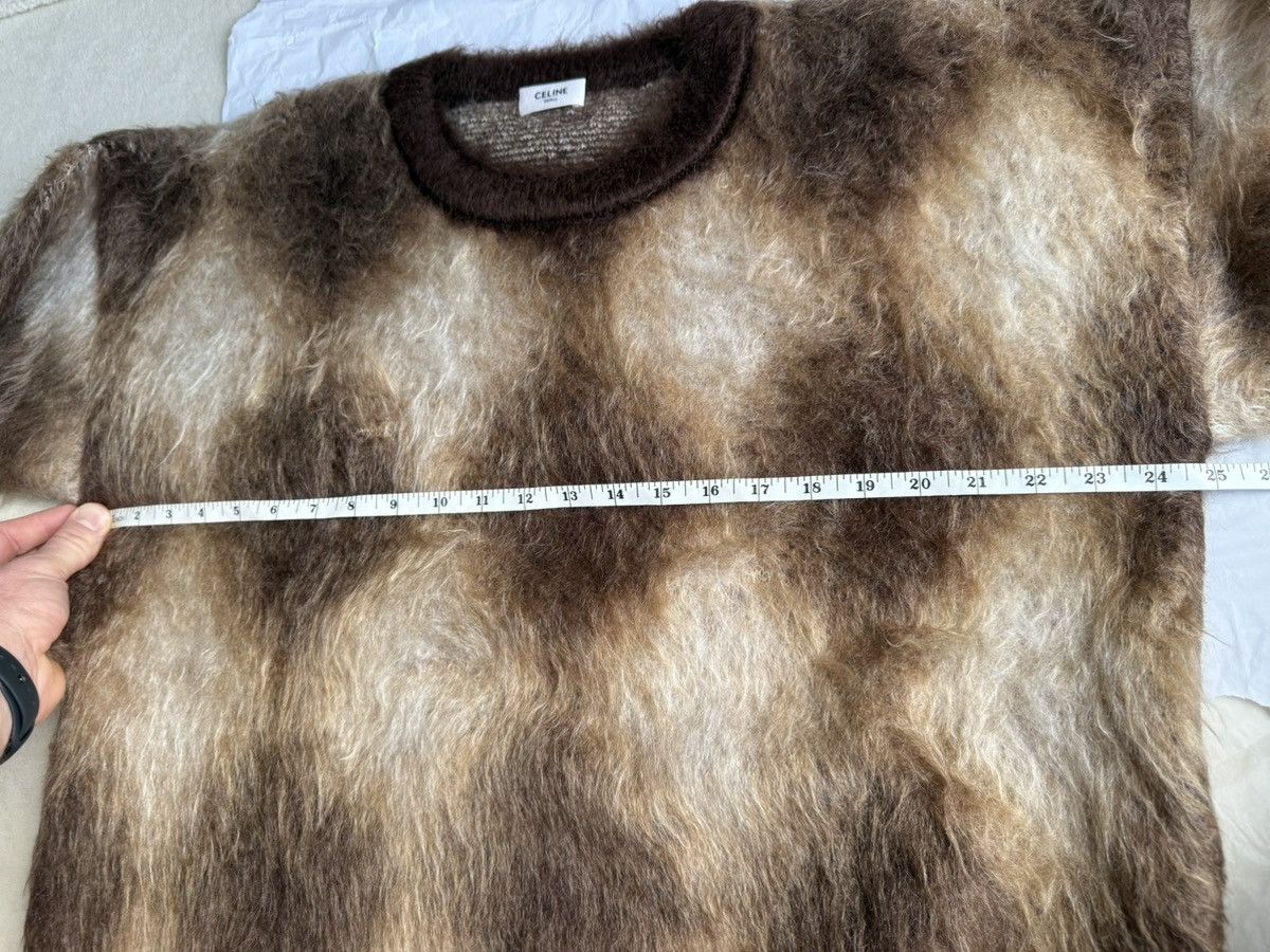 Celine $1.4k FW22 Celine argyle mohair blend fuzzy sweater M Hedi Size US M / EU 48-50 / 2 - 5 Thumbnail