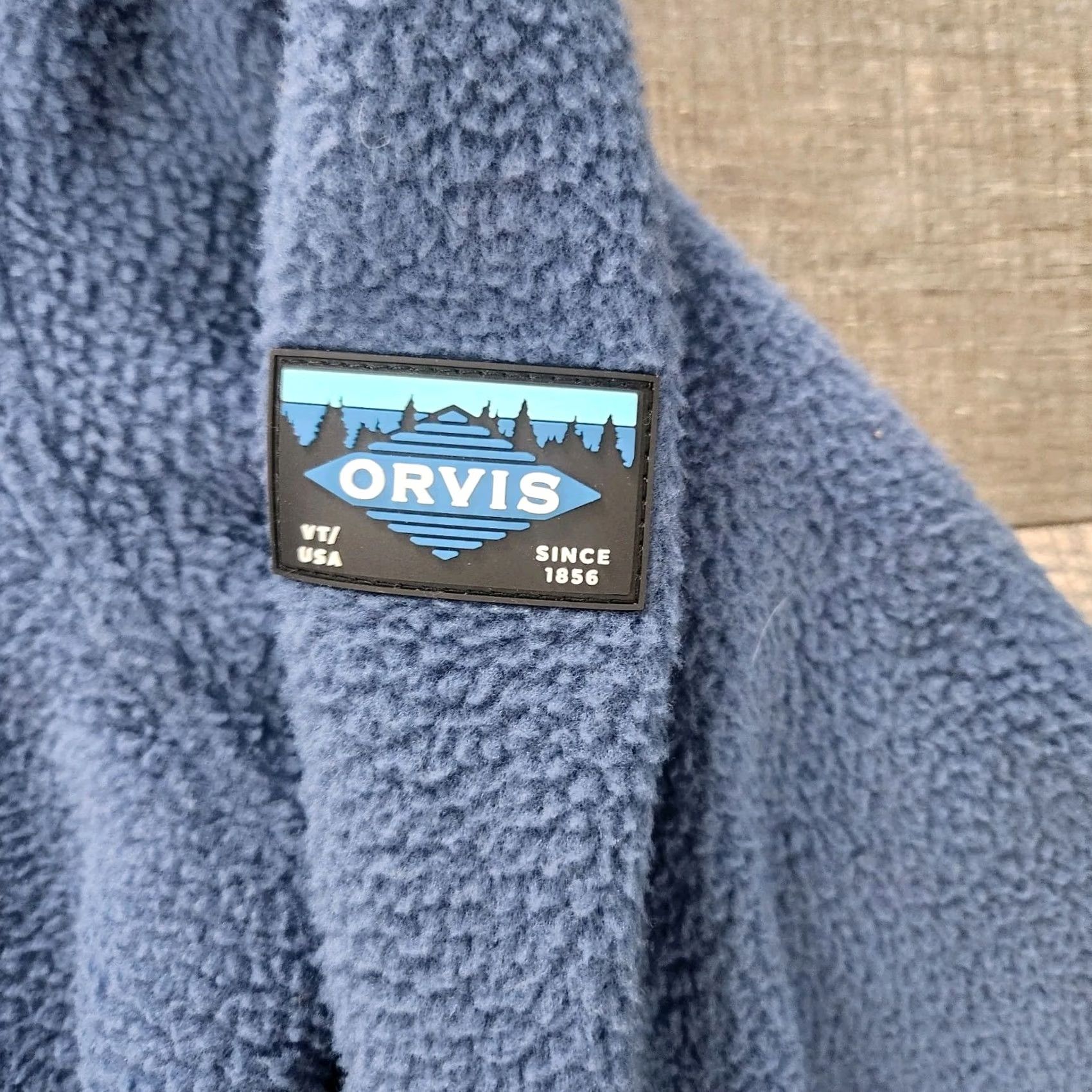 Orvis Orvis Full Zip Fleece Jacket Mens Large Blue Deep Pile Sherpa Badge Camping Windbreaker Pockets Hiking Walking Outdoor Classic Logo Size US L / EU 52-54 / 3 - 6 Thumbnail