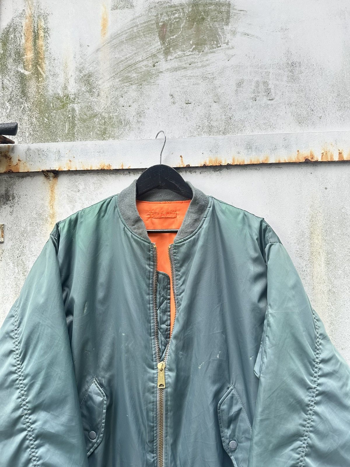Vintage 🪖Vintage Faded MA-1 Man Intermediate Phantom Bomber Jacket Size US XL / EU 56 / 4 - 5 Thumbnail
