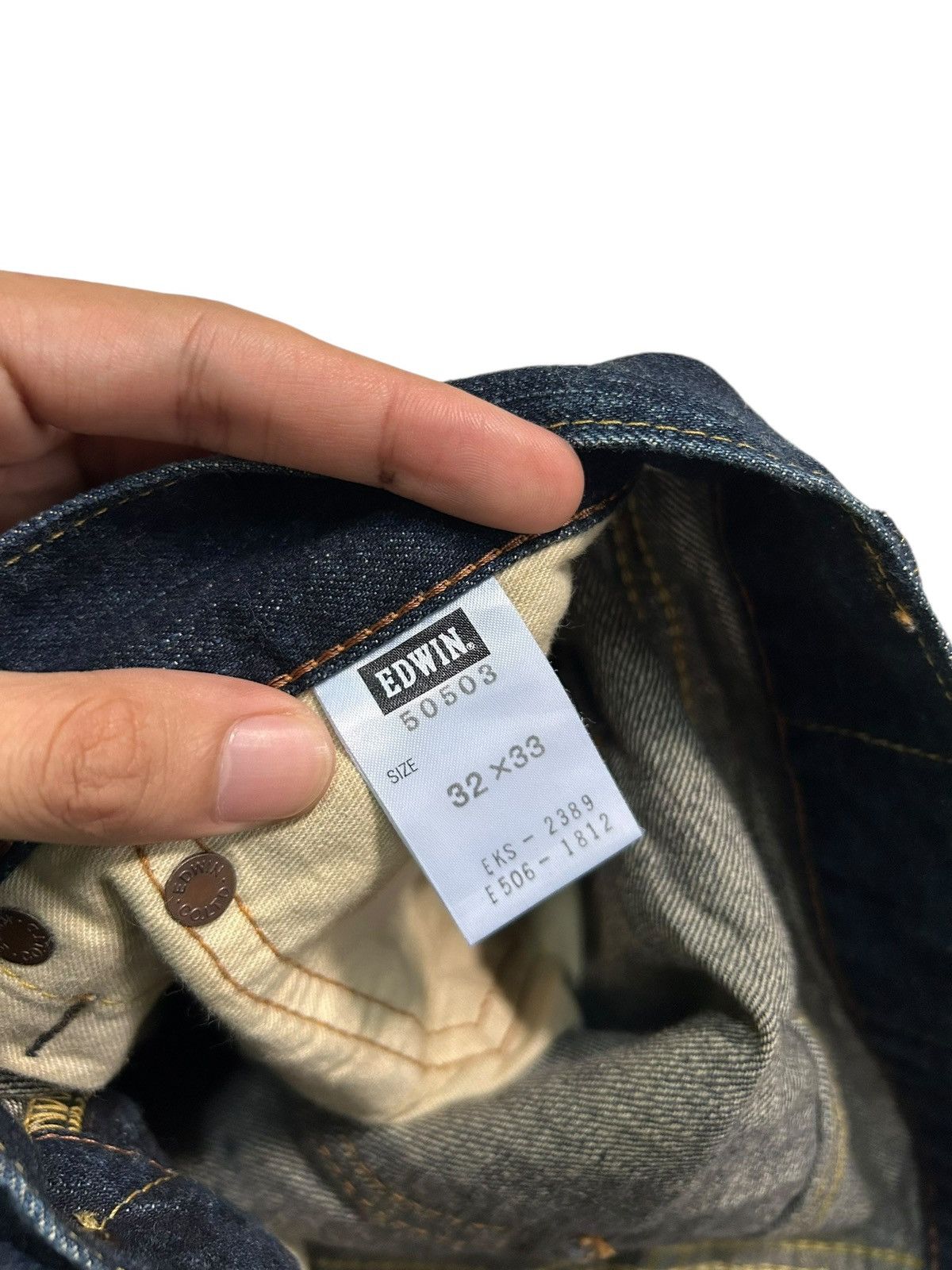 Japanese Brand × Kapital × Vintage Edwin Selvedge Vintage Japanese Short Denim jeans Size US 33 - 10 Thumbnail