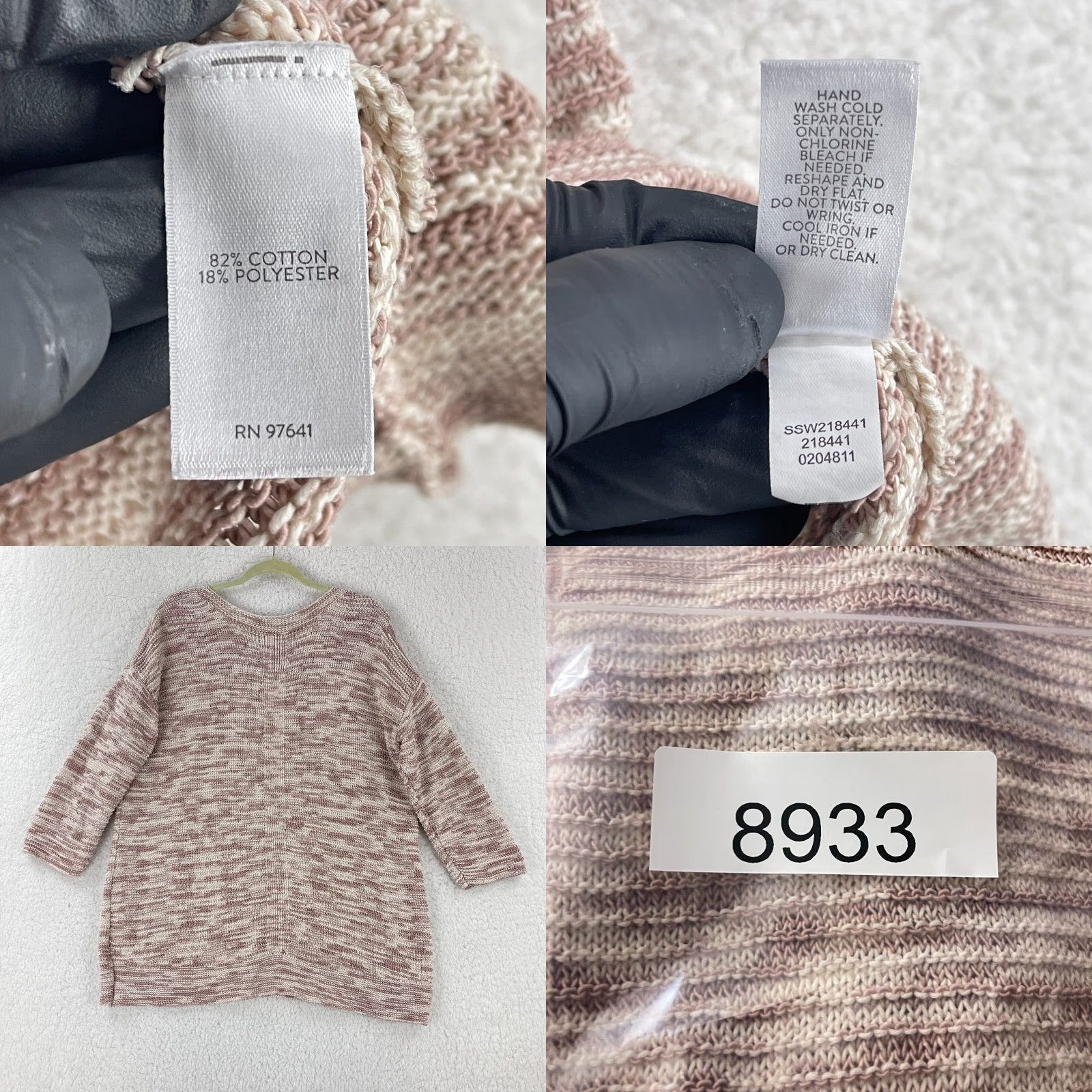 J. Jill J. Jill Pink Knit Boat Neck Sweater Women Large 3/4 Sleeve Pullover Casual Knit Heavyweight Cotton Polyester Knit Pullover Women's Sweater 90s? Size L / US 10 / IT 46 - 9 Thumbnail