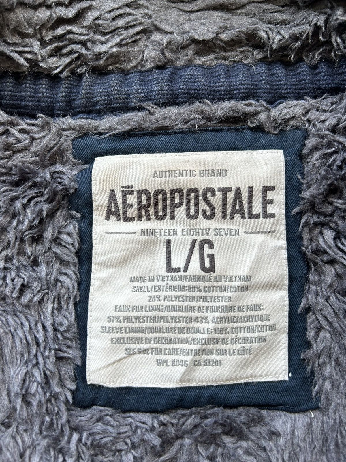 Aeropostale Aeropostale Zip Faux Hoodie Navy Ifsixwasnine Lgb Size US L / EU 52-54 / 3 - 8 Thumbnail