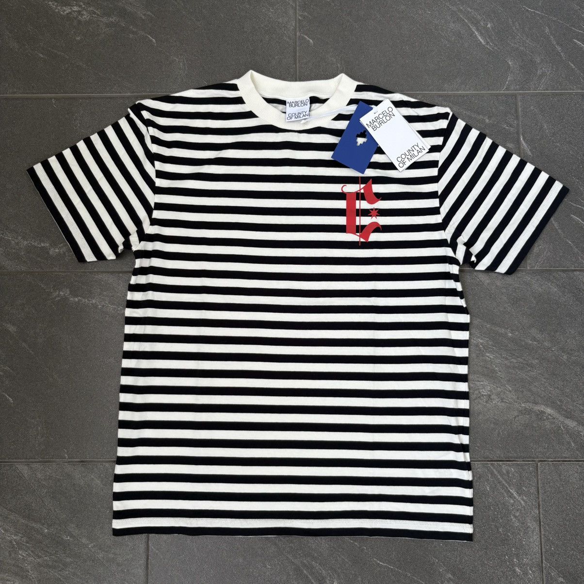 Marcelo Burlon Marcelo Burlon County of Milan headletter stripe basic tee Size US M / EU 48-50 / 2 - 2 Thumbnail