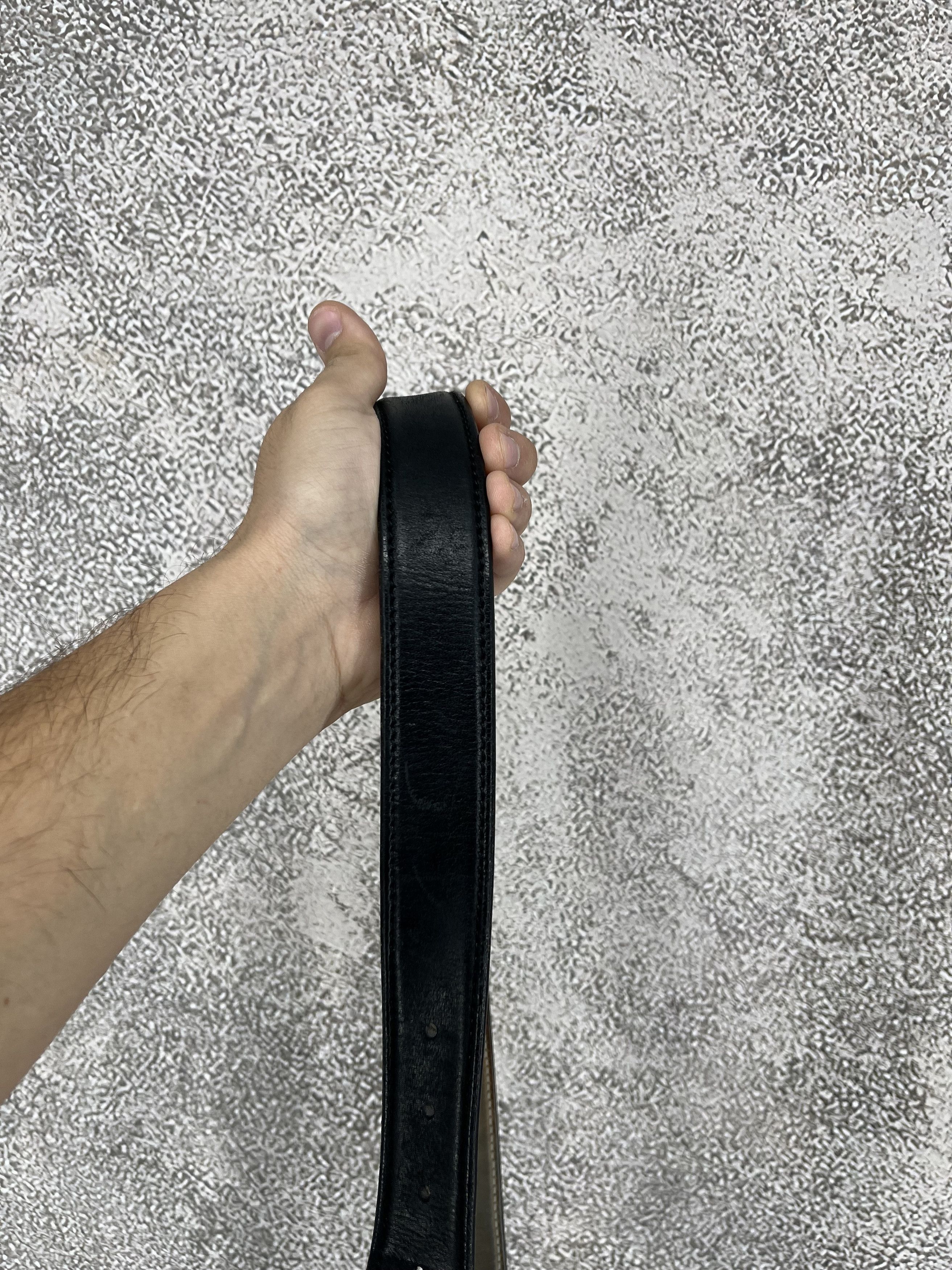 Vintage One Luck Black Leather Belt — Made in Italy Size ONE SIZE - 6 Thumbnail
