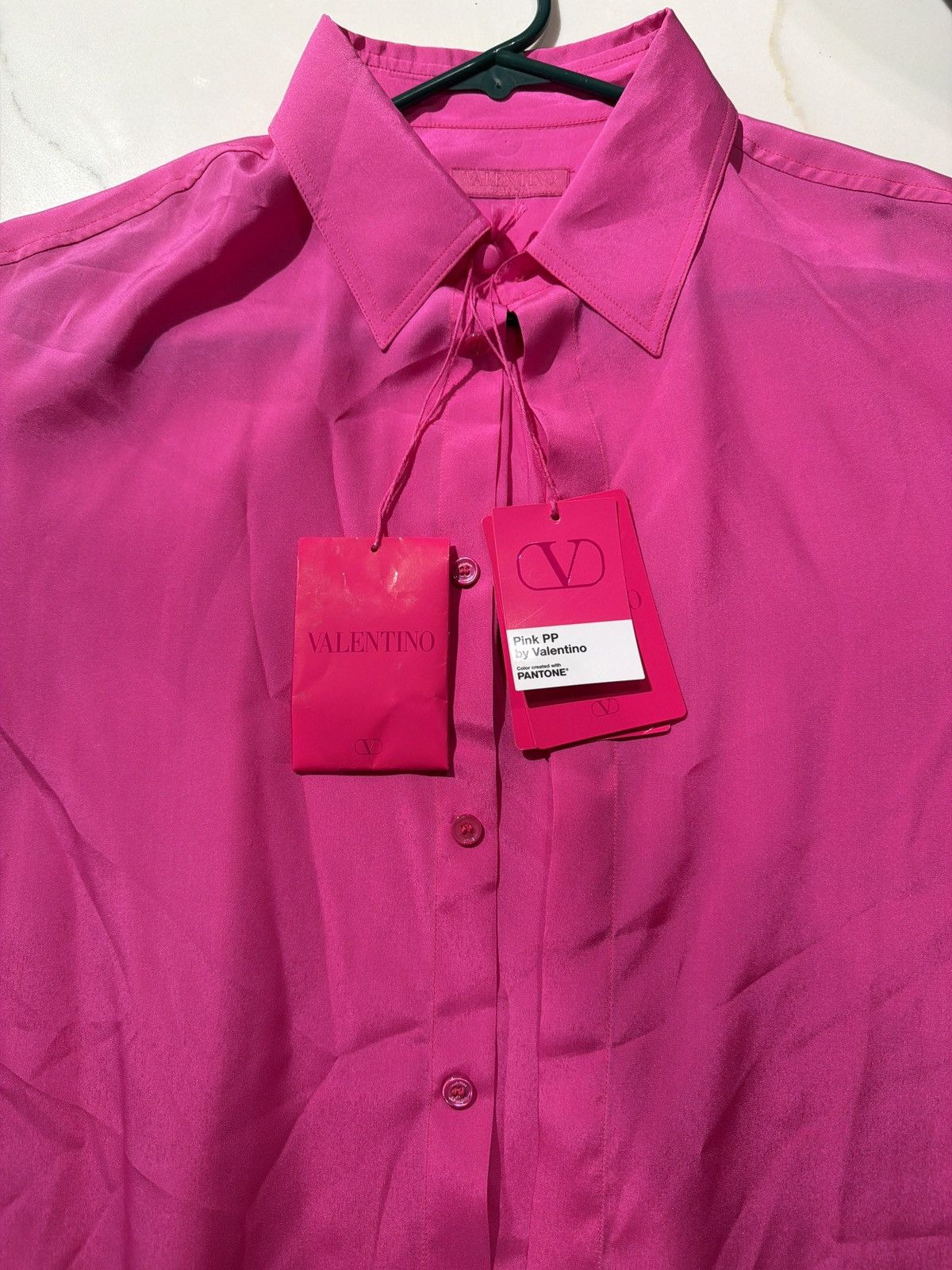 Valentino Valentino PP Silk Button up Shirt Size US M / EU 48-50 / 2 - 5 Thumbnail