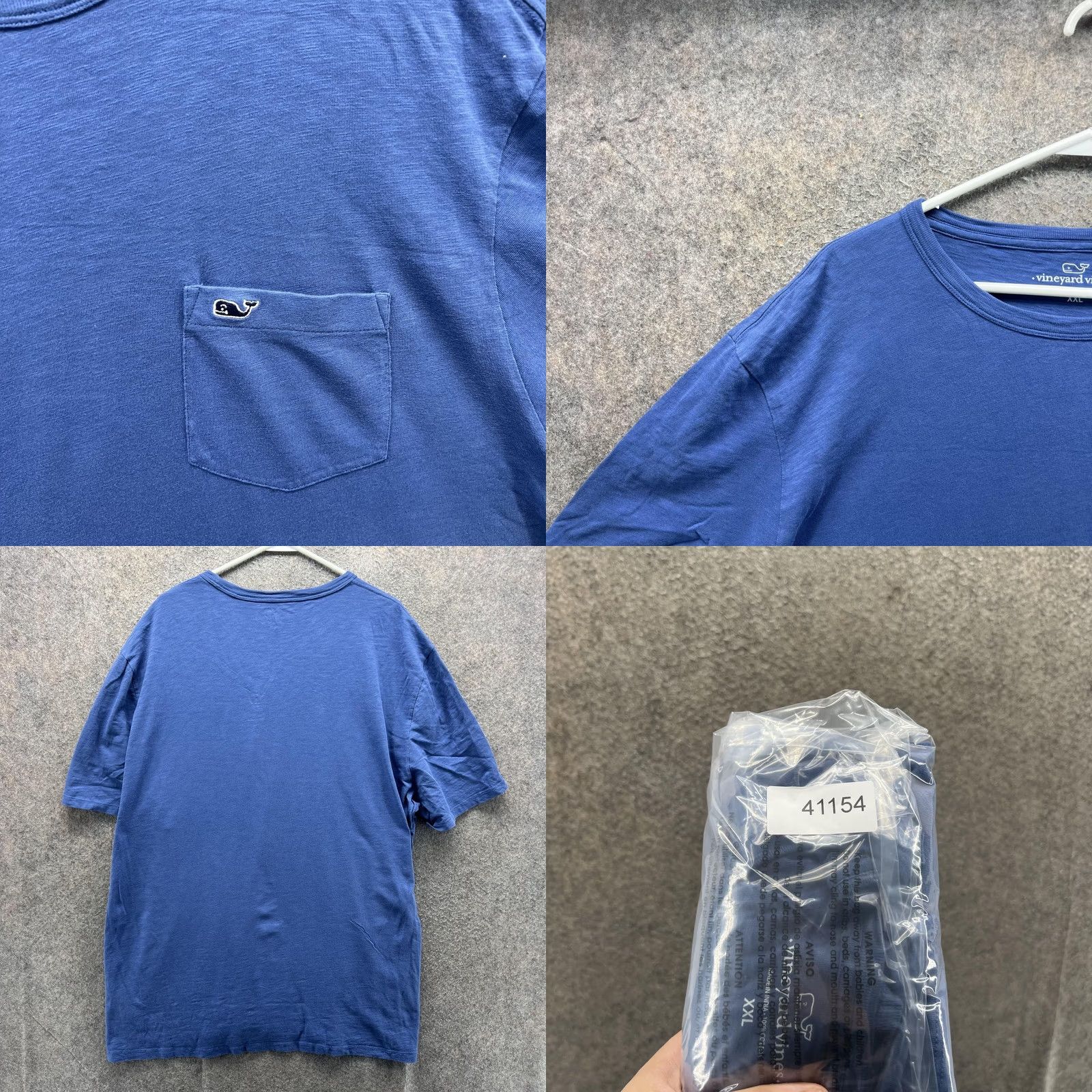 Vineyard Vines Vineyard Vines Mens 2XL Blue Pocket Whale Logo Tee Tagless Casual Soft Shirt Size US XXL / EU 58 / 5 - 8 Thumbnail