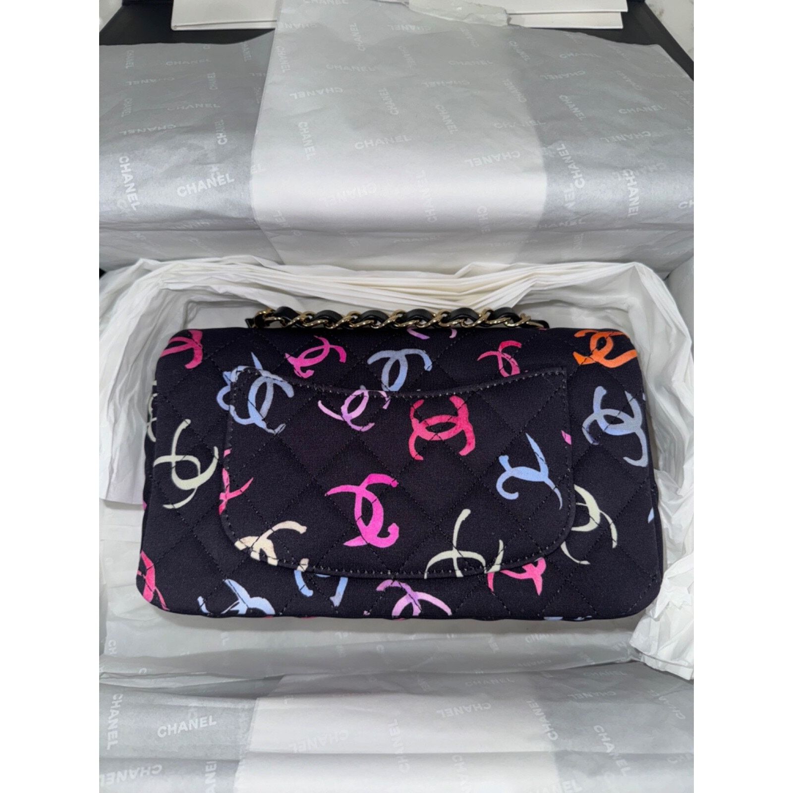 Chanel Chanel Logo Mini Flap Rectangle CC Shoulder Crossbody Bag Size ONE SIZE - 10 Thumbnail