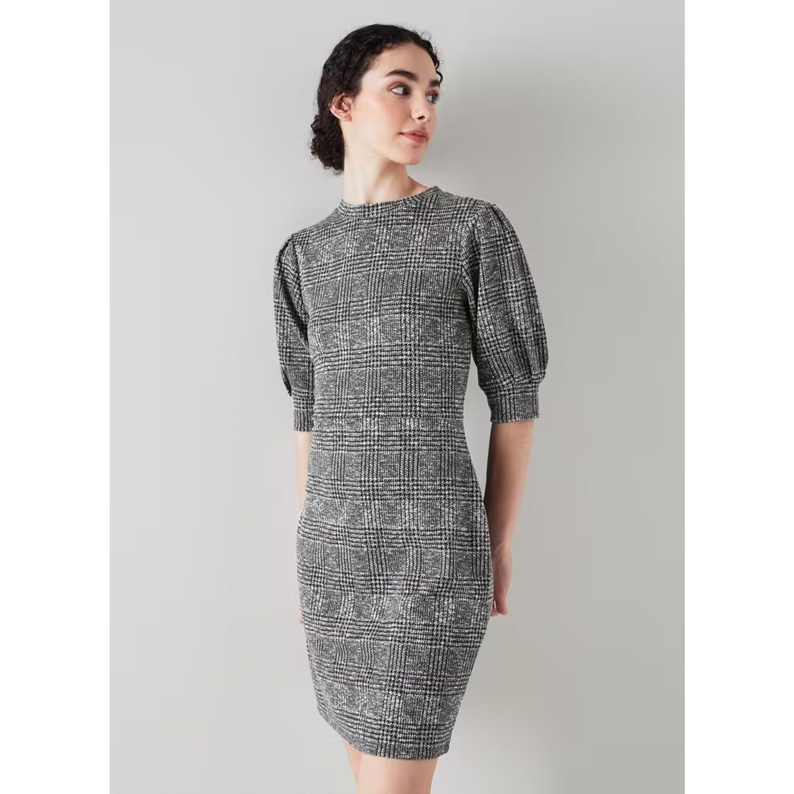 LK Bennett New LK Bennett Phillipa Black Gray Jersey Dress EUR 40 US 8 Size M / US 6-8 / IT 42-44 - 2 Thumbnail