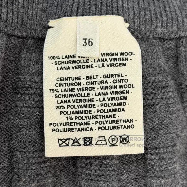 Hermes Hermes Gray Full H Wool Drawstring Trousers Size 24" / US 00 / IT 34 - 6 Thumbnail