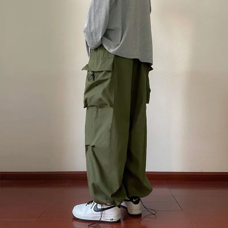 Other Cargo Pants Parachute Style Green Khaki Retro y2k Size US 32 / EU 48 - 4 Thumbnail