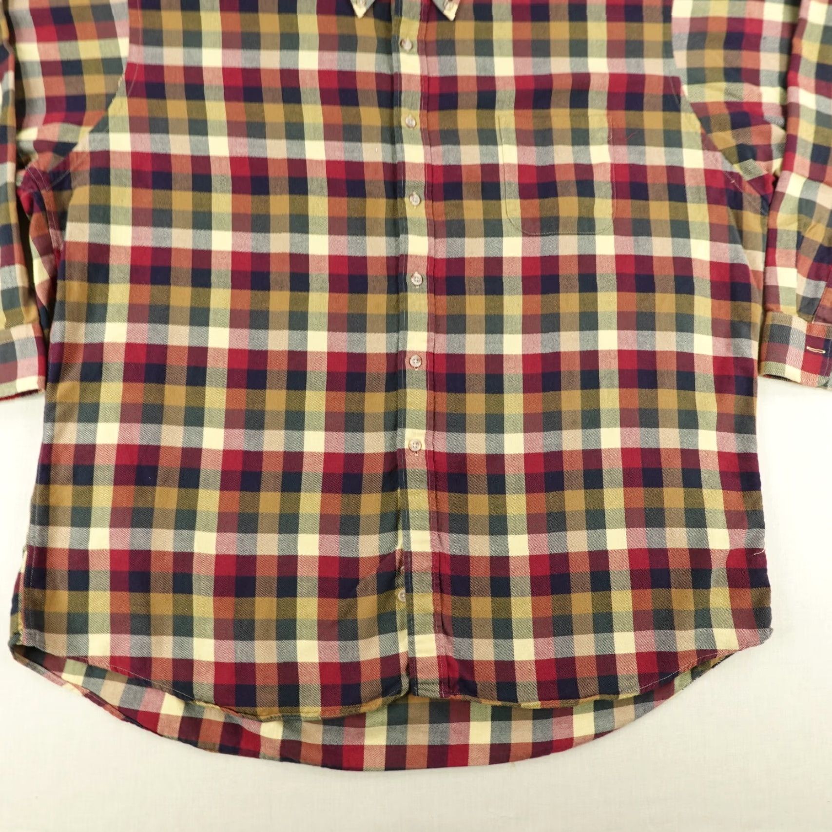 Vintage VINTAGE Viyella Shirt Mens 2XL Plaid Flannel Button-Up Wool Blend Red White Green Cotton Button-Down Collared Long Sleeve Regular Mens Size US XXL / EU 58 / 5 - 4 Thumbnail