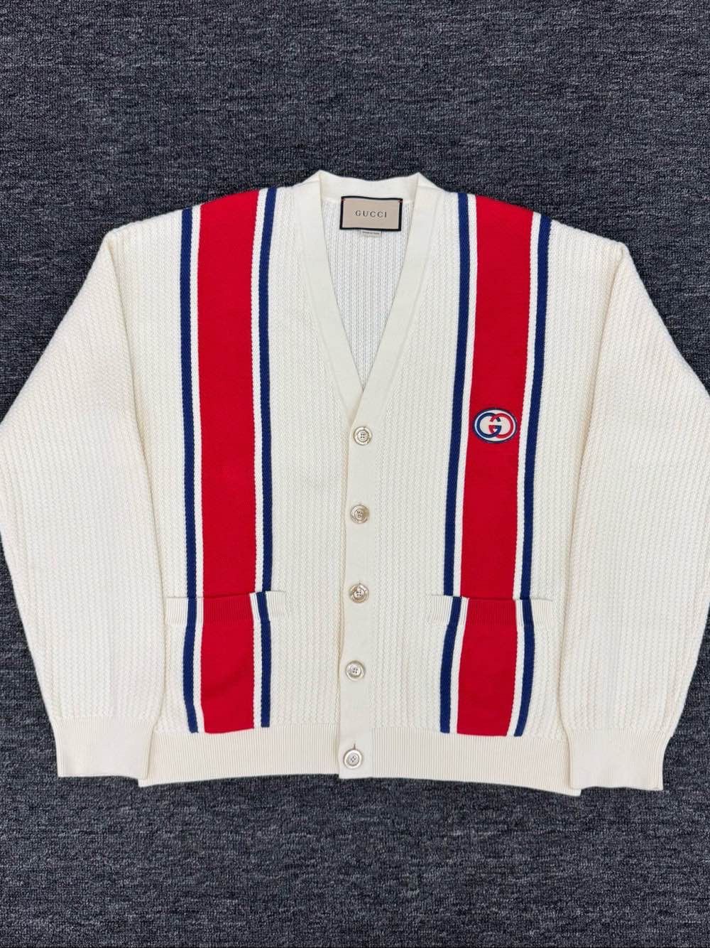 Gucci Gucci Striped Double G Cardigan Size S Size US S / EU 44-46 / 1 - 1 Thumbnail