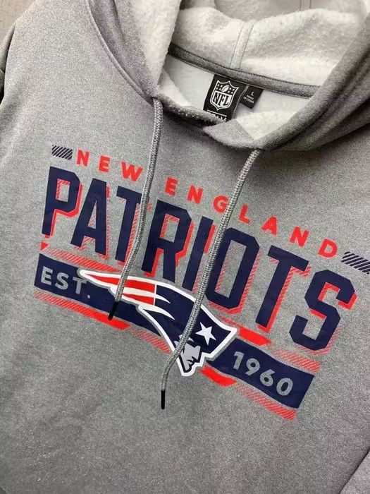NFL NFL PATRIOTS hoodie size L color grey big logo hockey Size US L / EU 52-54 / 3 - 3 Thumbnail