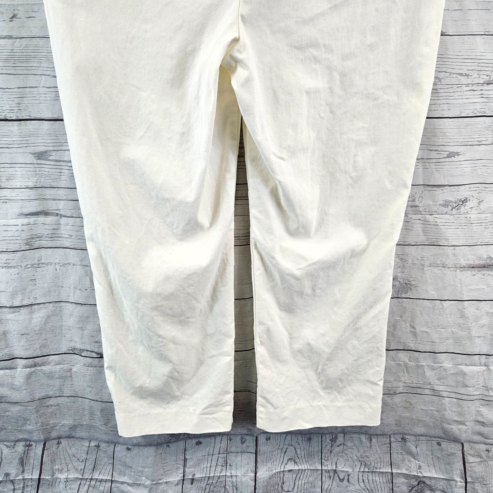 Vintage Chico's Womens Cropped Pants Sz 4 Ivory Pull On Mid Rise Rayon Blend Pants Men/Women? Size 27" / US 4 / IT 40 - 5 Thumbnail