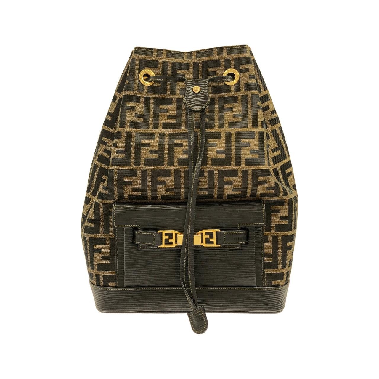 Fendi Fendi Fendi Canvas Leather Backpack Leather Backpack DUTY FREE for USA Size ONE SIZE - 1 Thumbnail