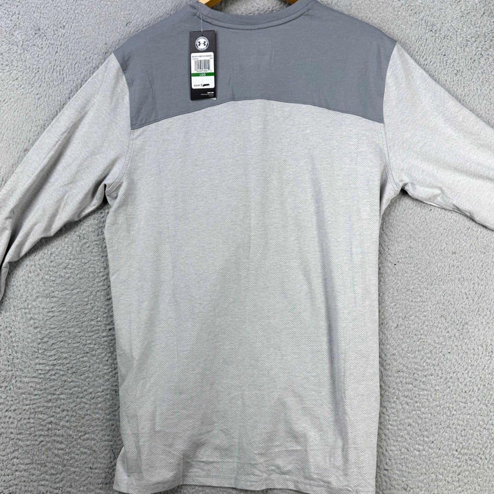 Under Armour Under Armour Heat Gear Mens T-Shirt Gray 3/4 Sleeve Large Stretch Breathable Crew Neck Shirt Modern Tee Mens Size US L / EU 52-54 / 3 - 2 Thumbnail