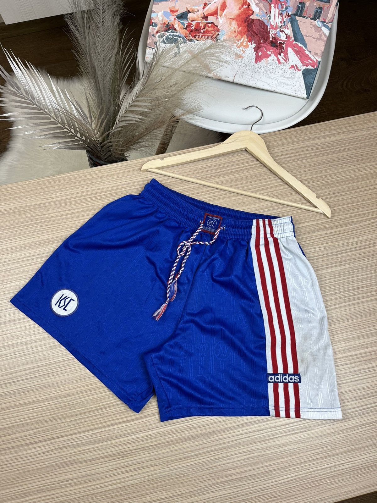 Adidas × Vintage RARE VINTAGE 90s ADIDAS SHORTS Karlsruhe Johen Hörner Size US 34 / EU 50 - 1 Thumbnail