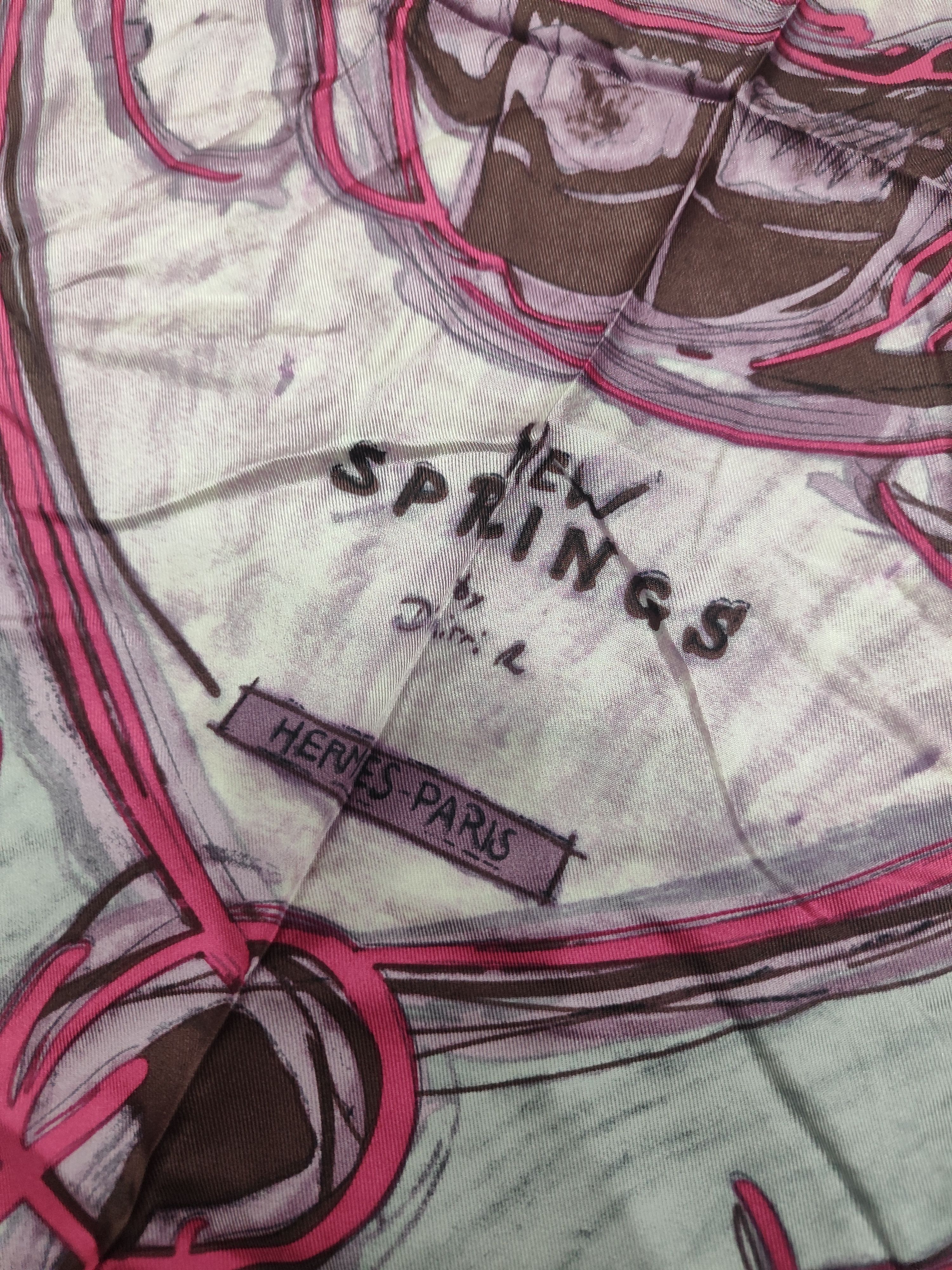 Hermes Hermes - ( New Springs ) 90 cm scarf Size ONE SIZE - 2 Thumbnail