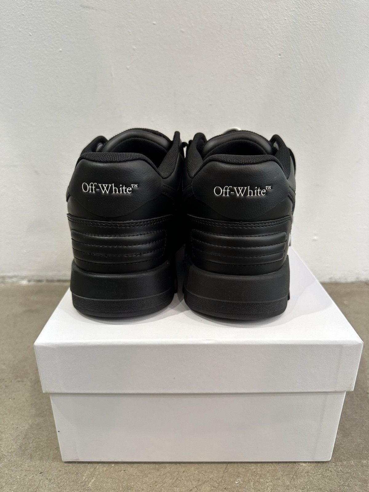 Off-White OFF-WHITE - Out of Office "For Walking" All Black Sneakers Size US 9.5 / EU 42-43 - 4 Thumbnail
