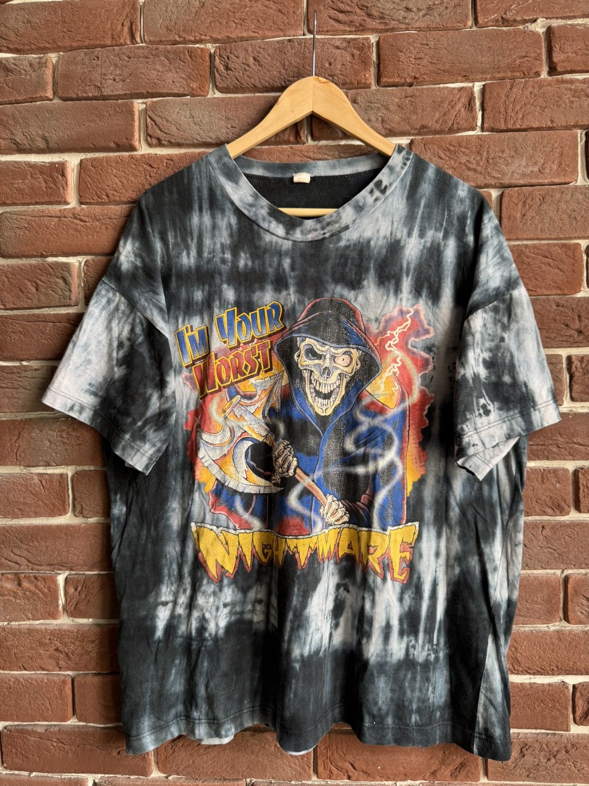 Vintage Vintage 90s I’m Your Worst Nightmare Art Band Tee Toe Dye L Size US L / EU 52-54 / 3 - 1 Thumbnail