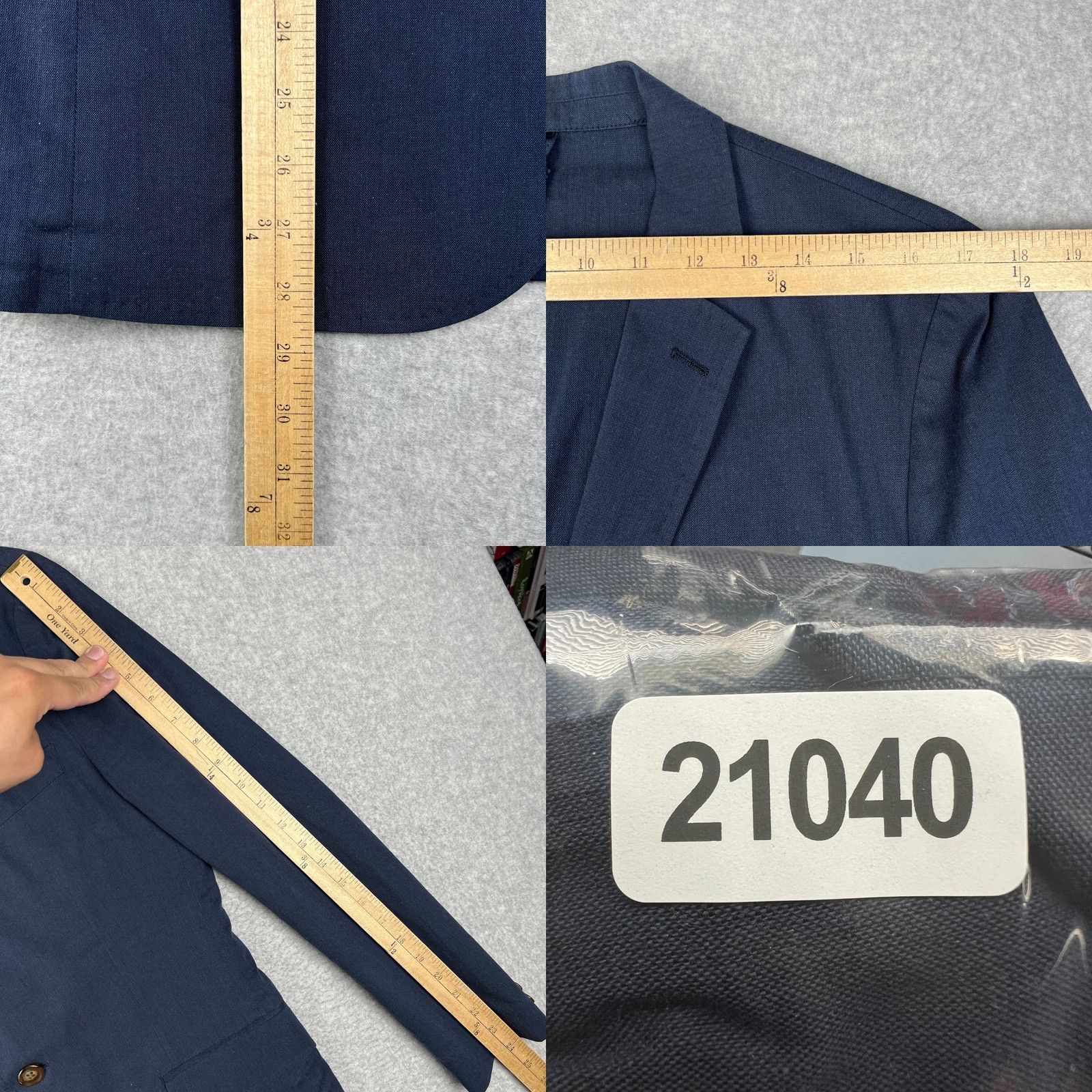 J.Crew J Crew Ludlow Somelos Stretch Unstructured Blazer Sport Coat 36S Blue Cotton Men Size 36R - 8 Thumbnail
