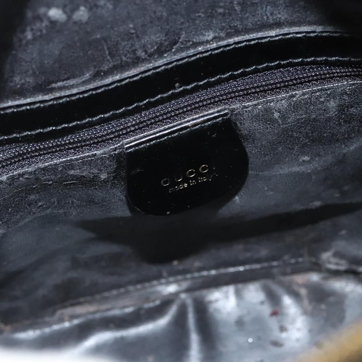 Gucci GUCCI Bamboo Shoulder Bag Enamel Black Gold 007 2113 007 Size ONE SIZE - 17 Thumbnail
