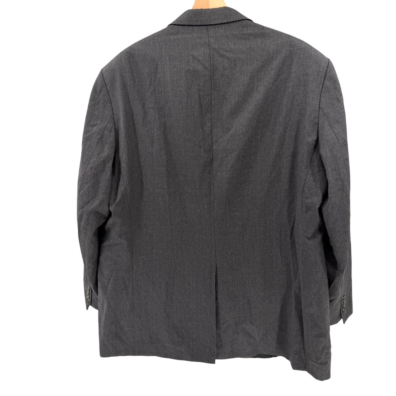 Ralph Lauren Vintage 90s Gray 100% Wool Menswear Blazer Suit Jacket Size 46R - 4 Thumbnail