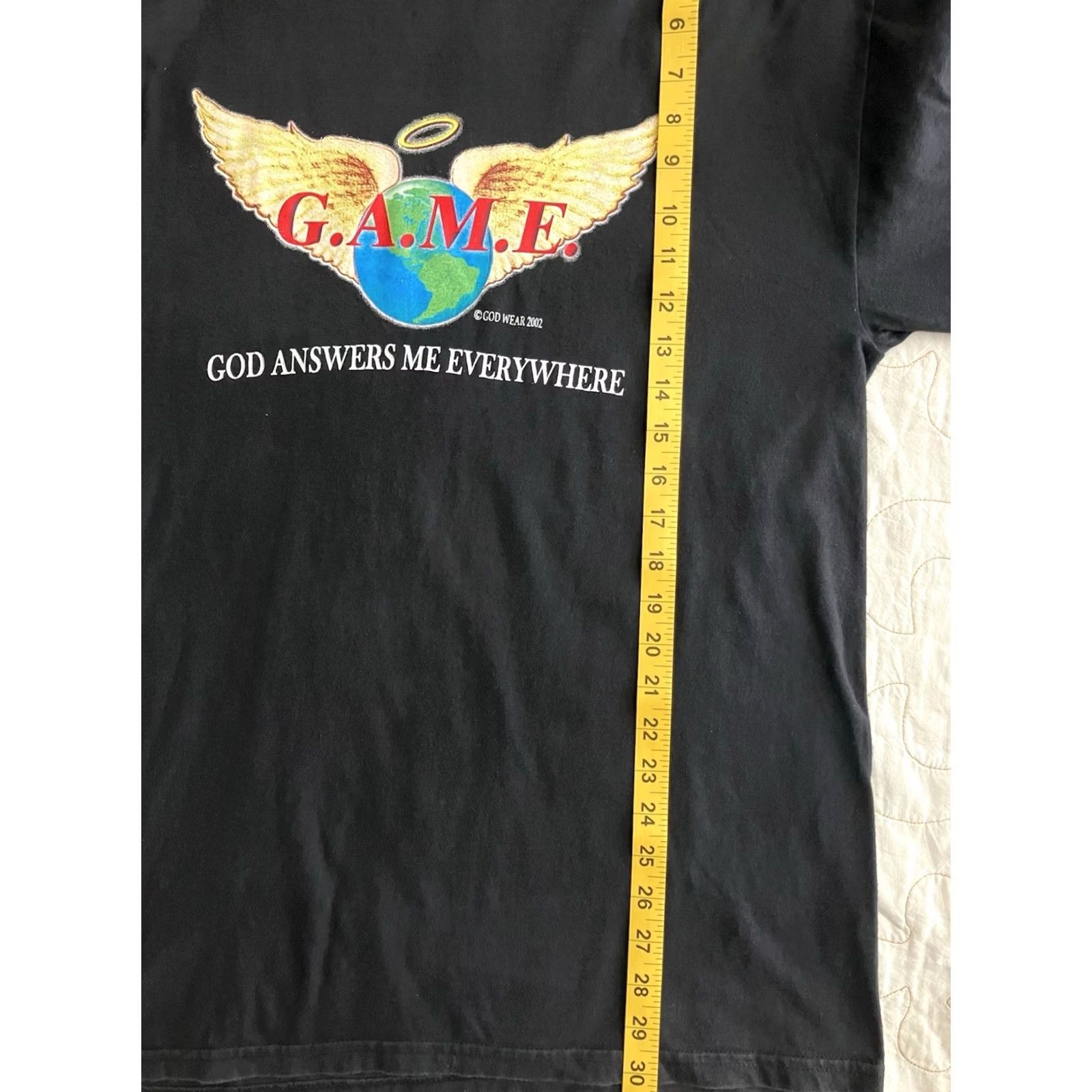 Hanes VINTAGE GAME GOD Answers Me Everywhere Hanes Beefy T Shirt Long Sleeve L Black Mens Size US L / EU 52-54 / 3 - 4 Thumbnail