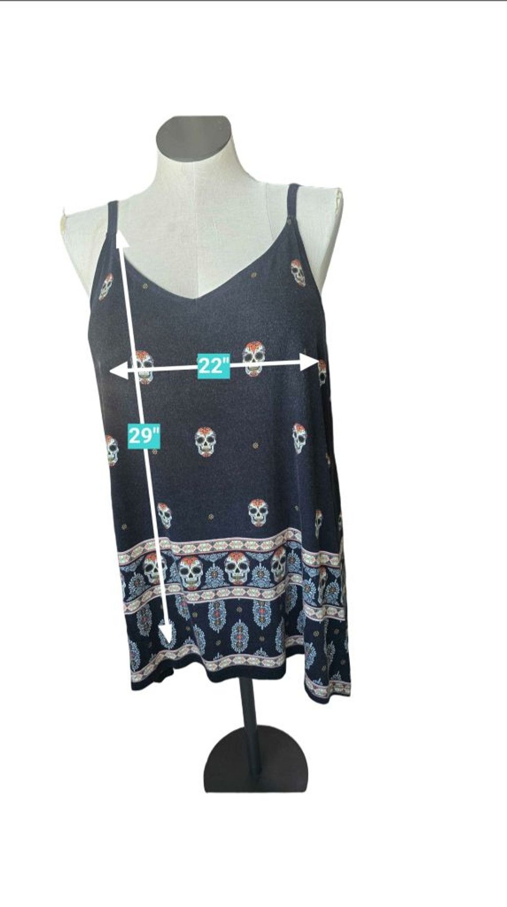 Torrid Torrid Plus 2X Black White Skull Print Super Soft Tank Top Size XXL / US 16-18 / IT 52-54 - 4 Thumbnail