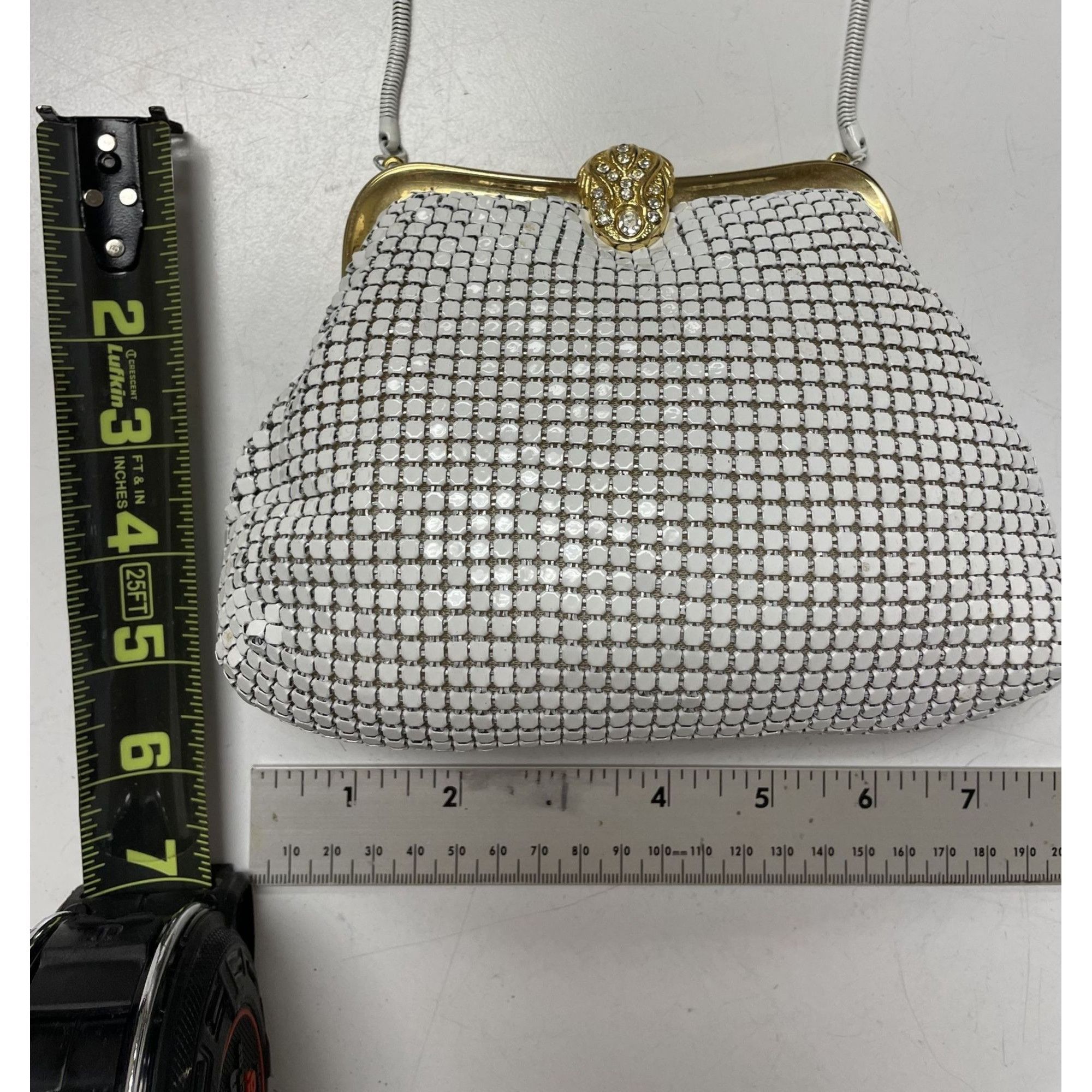 Other Vtg La Regale FORMAL Bag Shoulder Chain METAL Mesh Purse Size ONE SIZE - 10 Thumbnail