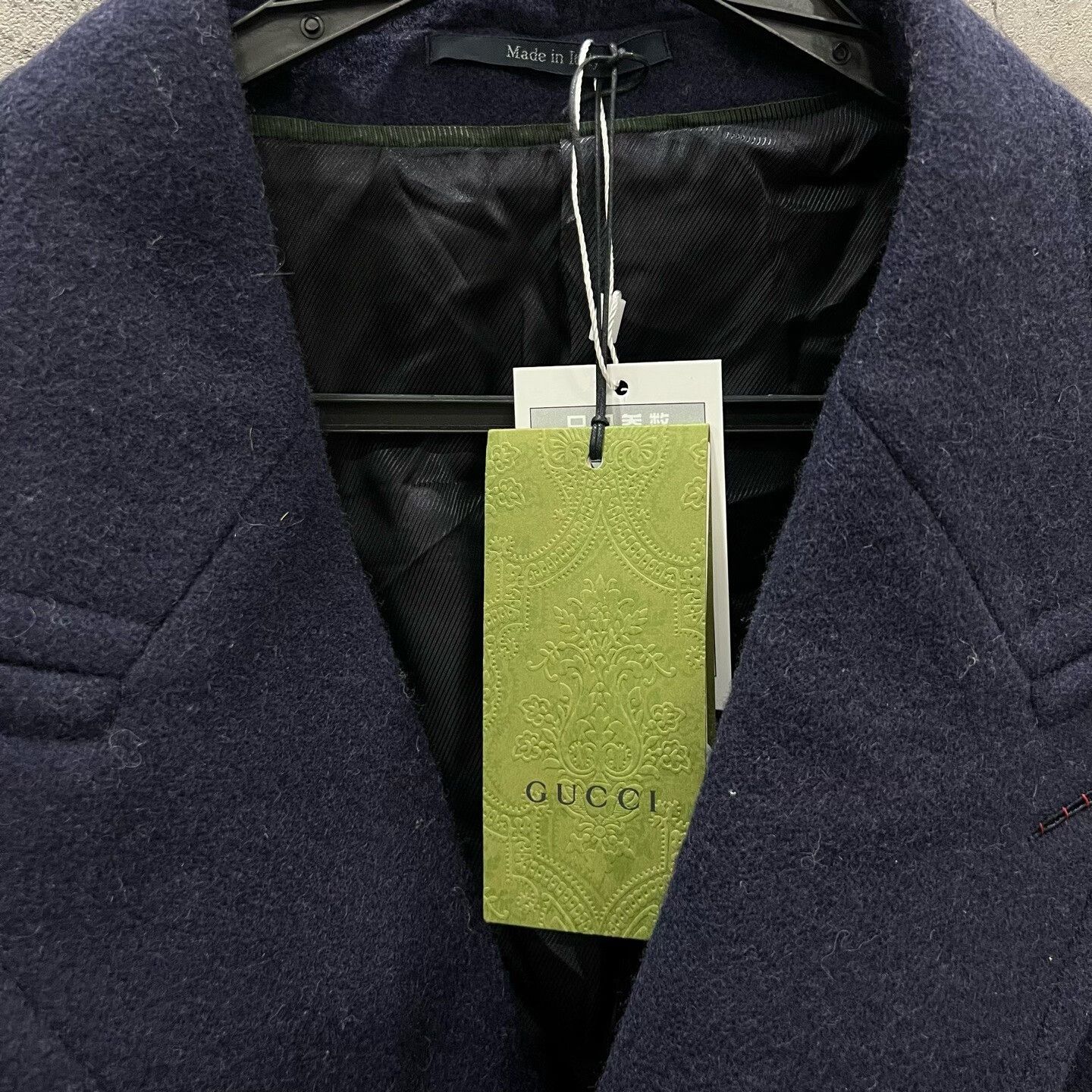 Gucci Gucci Navy Blue Double-Breasted Wool Coat Size US M / EU 48-50 / 2 - 3 Thumbnail