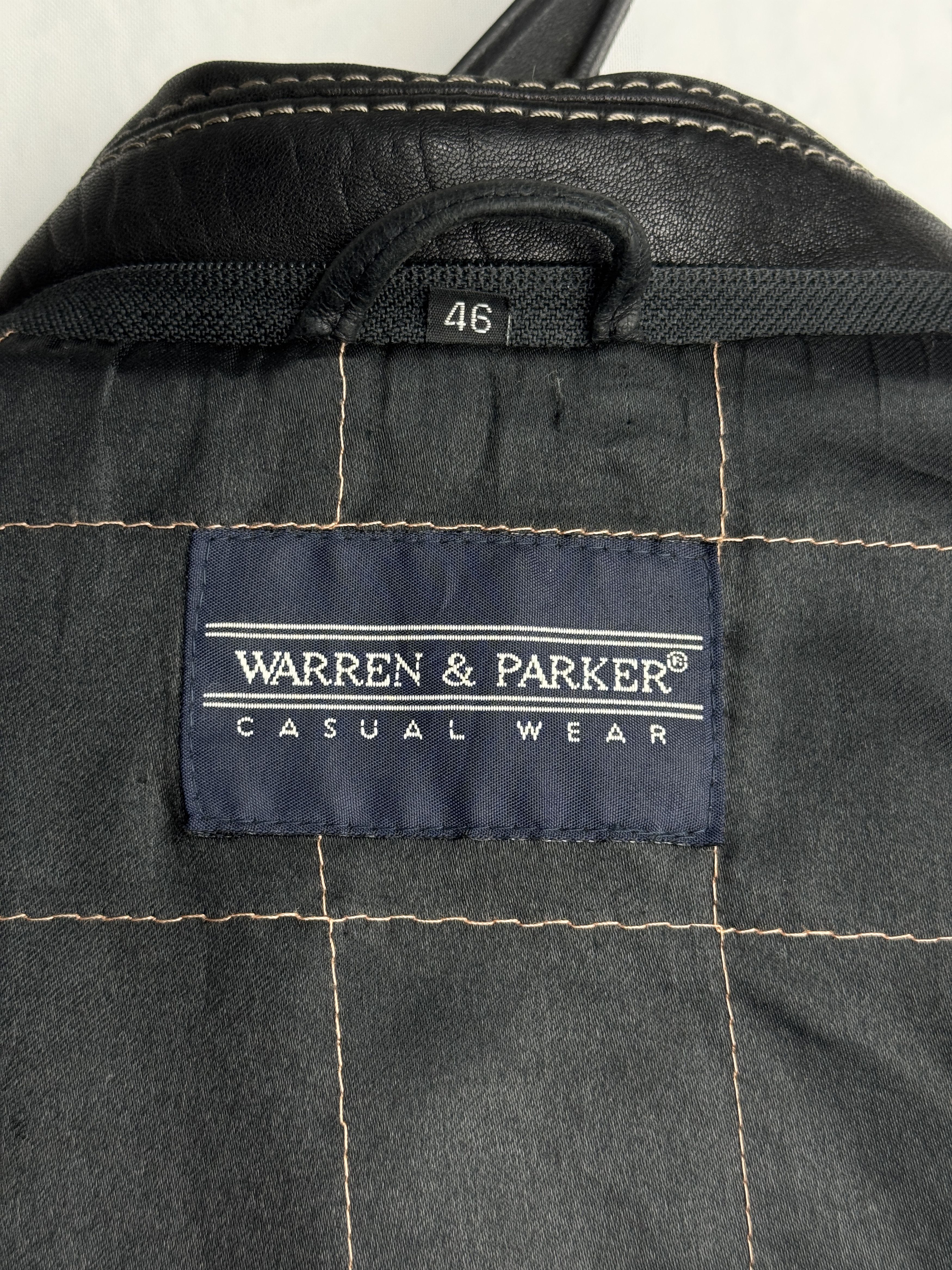 Genuine Leather WARREN & PARKER men’s leather zipped jacket Size US M / EU 48-50 / 2 - 5 Thumbnail